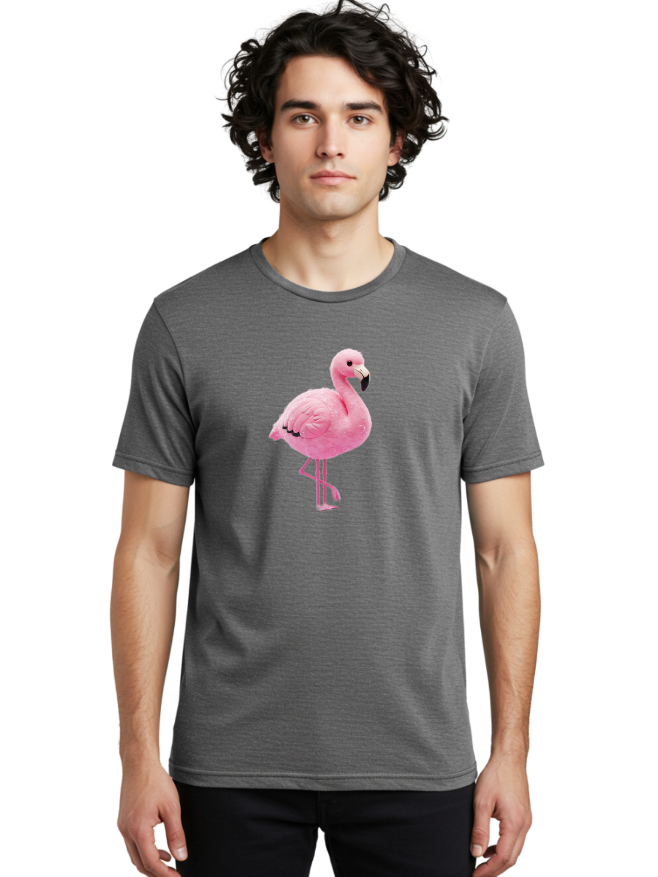 Pink-Flamingo-1 Men'S Graphic Tee, 100% Cotton, Comfortable Casual Summer Wear, Machine Washable, Vintage Camera, Old Camera, Antique Camera, Black Camera, Classic Photography, Photography Equipment, Nostalgic Device, Film Camera, Camera Art Bal113