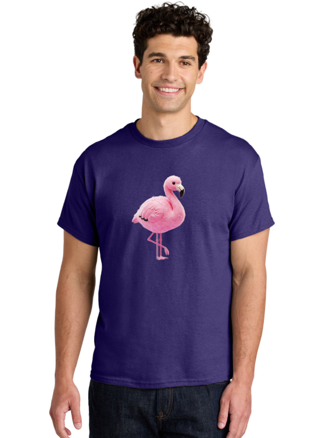 Pink-Flamingo-1 Men'S Graphic Tee, 100% Cotton, Comfortable Casual Summer Wear, Machine Washable, Vintage Camera, Old Camera, Antique Camera, Black Camera, Classic Photography, Photography Equipment, Nostalgic Device, Film Camera, Camera Art Bal113