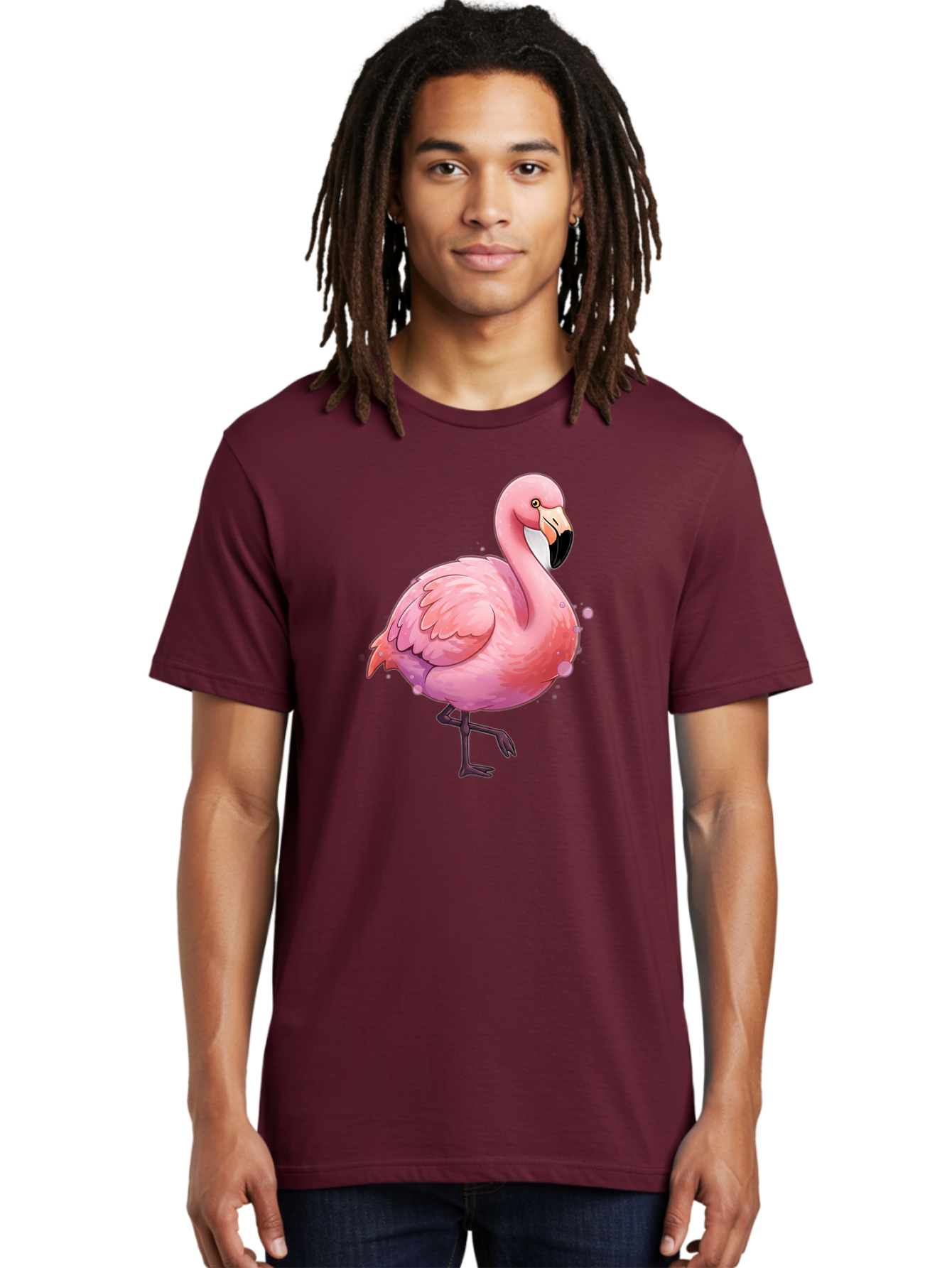 Pink-Flamingo-3 Men'S Graphic Tee, 100% Cotton, Comfortable Casual Summer Wear, Machine Washable, Vintage Camera, Old Camera, Antique Camera, Black Camera, Classic Photography, Photography Equipment, Nostalgic Device, Film Camera, Camera Art Bal116