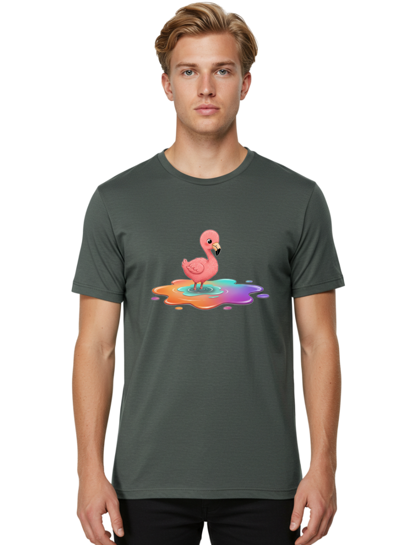 Pink-Flamingo-8 Men'S Graphic Tee, 100% Cotton, Comfortable Casual Summer Wear, Machine Washable, Vintage Camera, Old Camera, Antique Camera, Black Camera, Classic Photography, Photography Equipment, Nostalgic Device, Film Camera, Camera Art Bal121