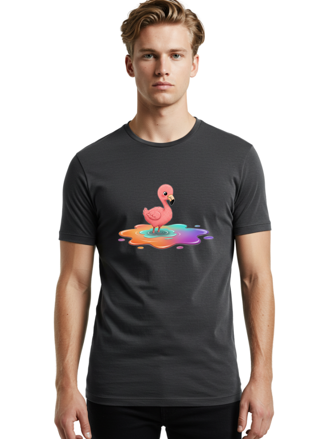 Pink-Flamingo-8 Men'S Graphic Tee, 100% Cotton, Comfortable Casual Summer Wear, Machine Washable, Vintage Camera, Old Camera, Antique Camera, Black Camera, Classic Photography, Photography Equipment, Nostalgic Device, Film Camera, Camera Art Bal121