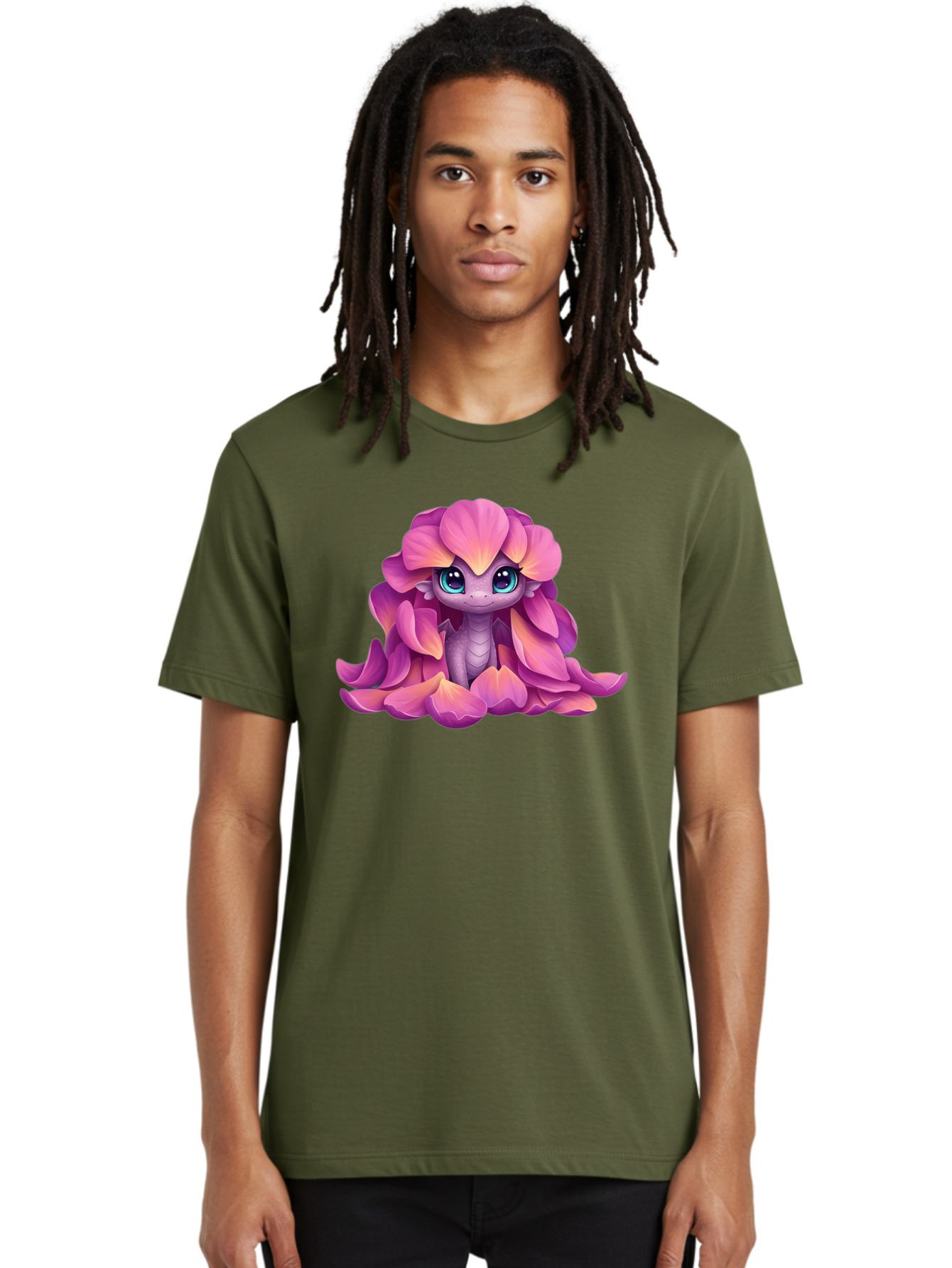 Pink-Flower-Dragon Men'S Graphic Tee, 100% Cotton, Comfortable Casual Summer Wear, Machine Washable, Vintage Camera, Old Camera, Antique Camera, Black Camera, Classic Photography, Photography Equipment, Nostalgic Device, Film Camera, Bal124