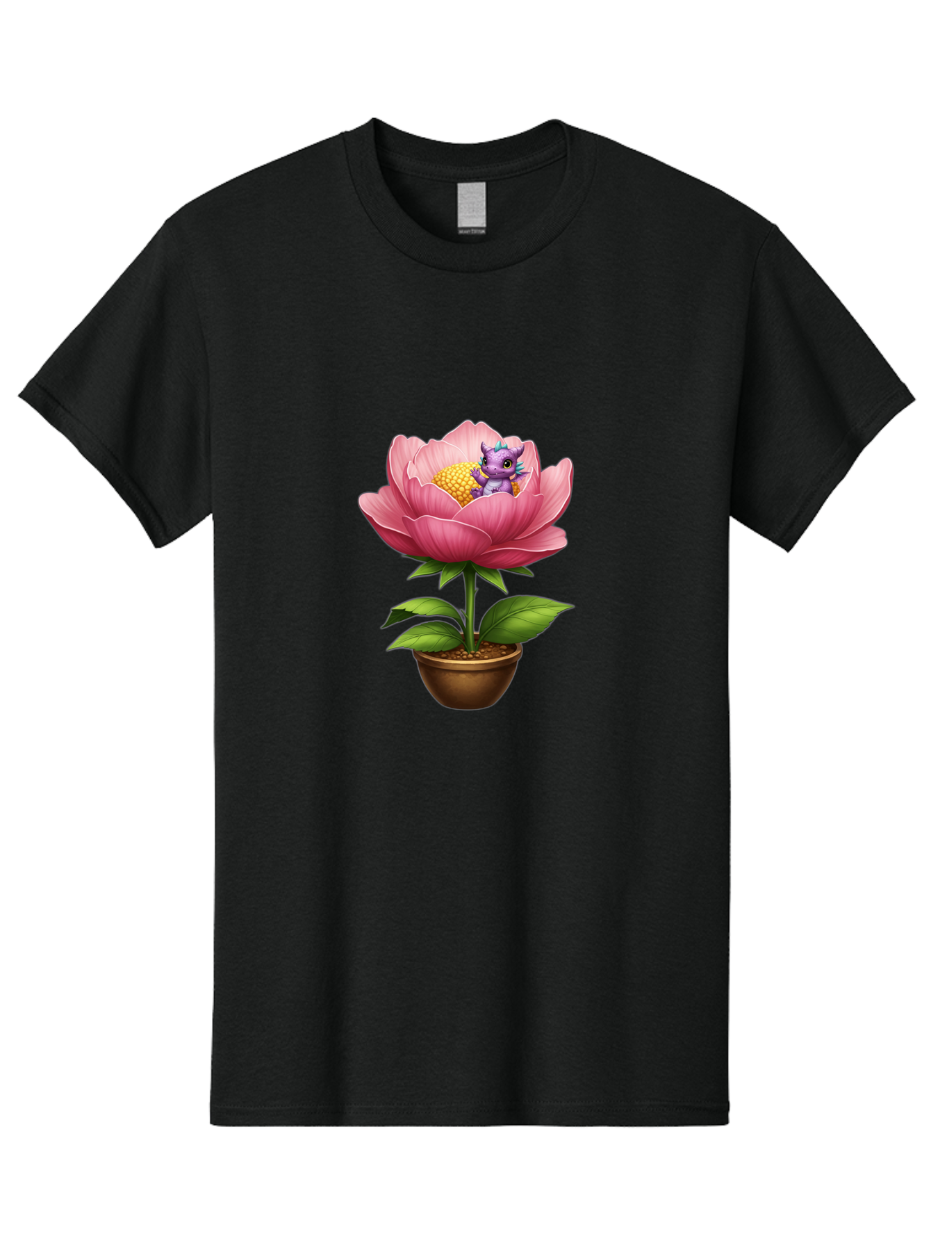 Pink-Flower-With-Purple-Dragon Men'S Graphic Tee, 100% Cotton, Comfortable Casual Summer Wear, Machine Washable, Vintage Camera, Old Camera, Antique Camera, Black Camera, Classic Photography, Photography Equipment, Nostalgic Device, Bal125