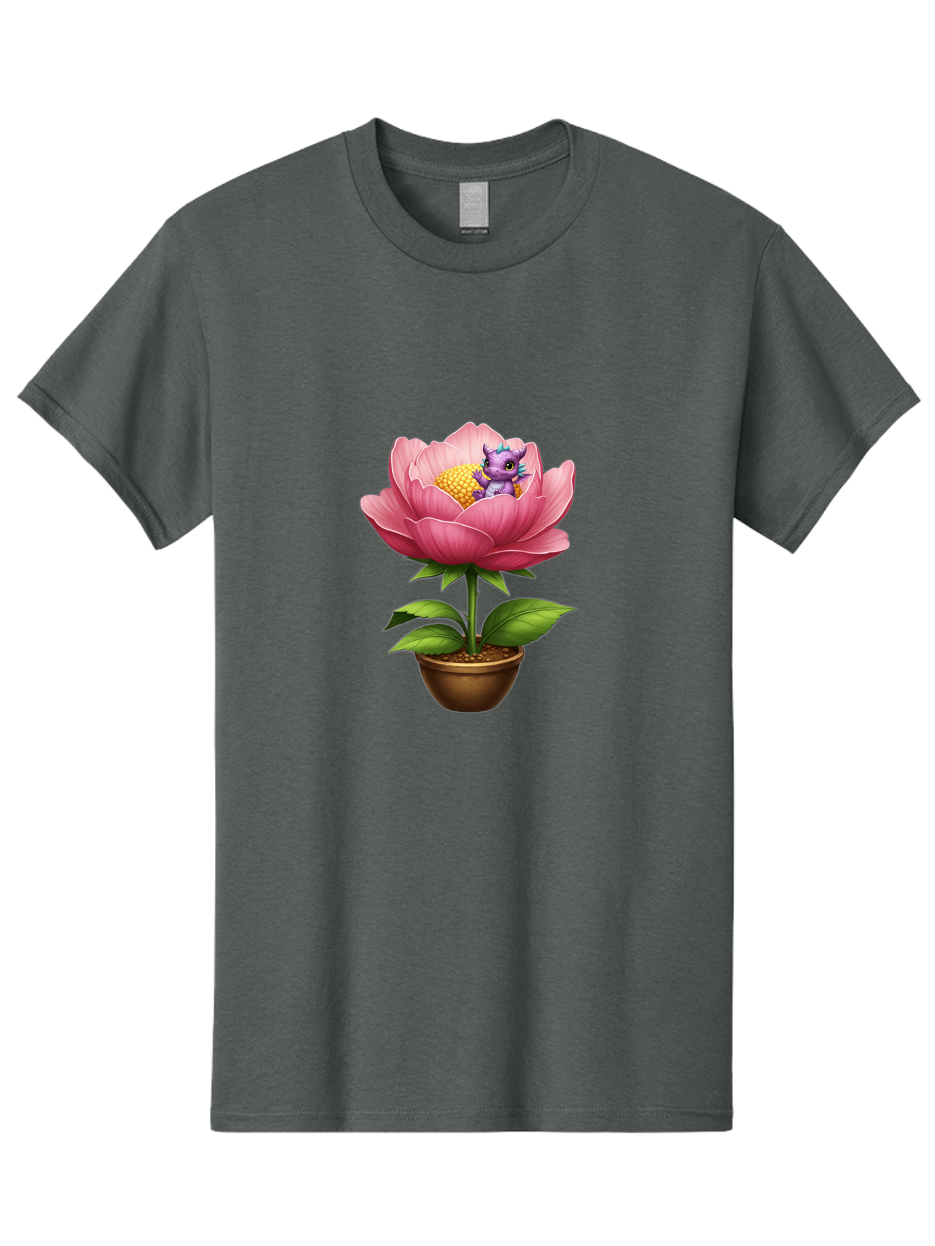Pink-Flower-With-Purple-Dragon Men'S Graphic Tee, 100% Cotton, Comfortable Casual Summer Wear, Machine Washable, Vintage Camera, Old Camera, Antique Camera, Black Camera, Classic Photography, Photography Equipment, Nostalgic Device, Bal125