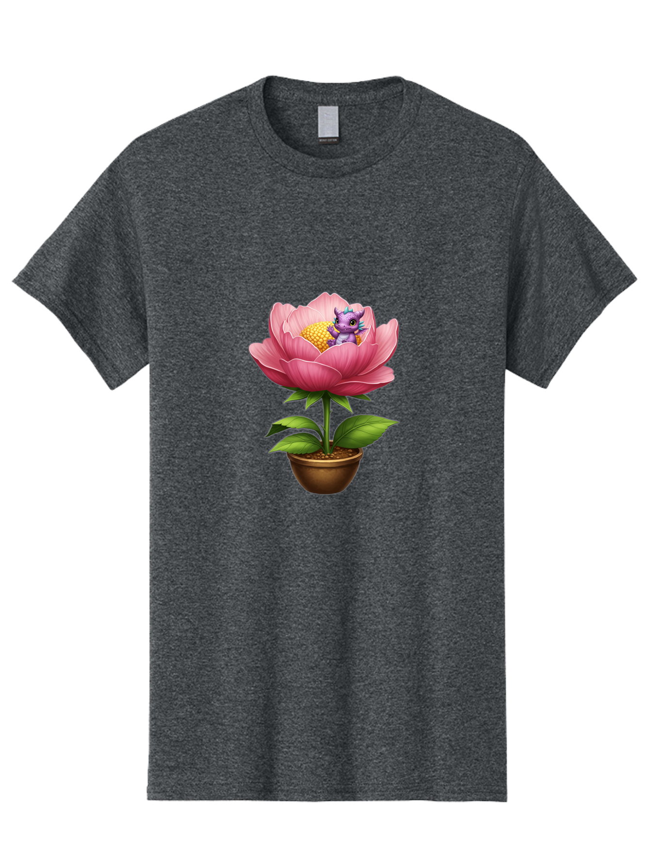 Pink-Flower-With-Purple-Dragon Men'S Graphic Tee, 100% Cotton, Comfortable Casual Summer Wear, Machine Washable, Vintage Camera, Old Camera, Antique Camera, Black Camera, Classic Photography, Photography Equipment, Nostalgic Device, Bal125
