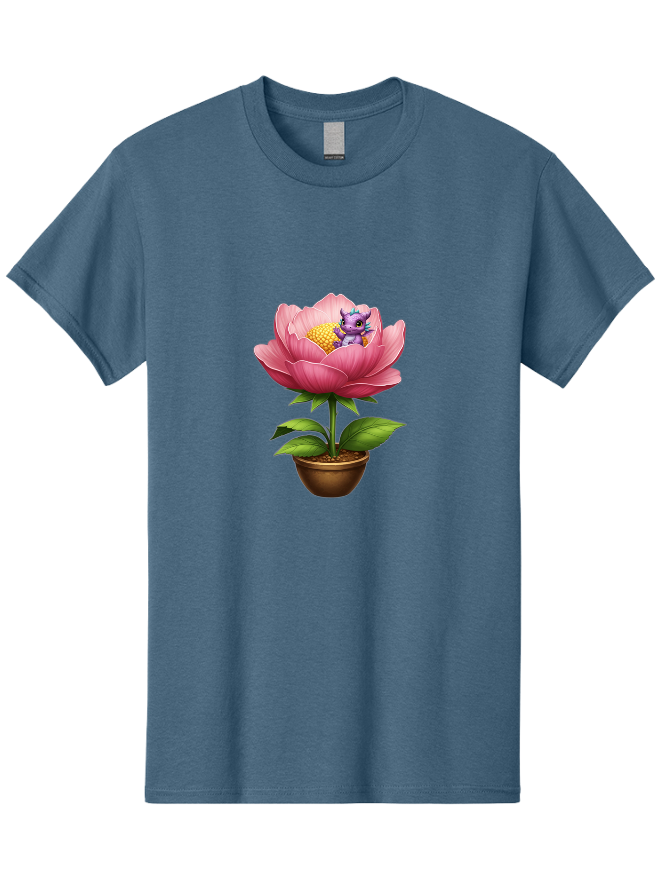 Pink-Flower-With-Purple-Dragon Men'S Graphic Tee, 100% Cotton, Comfortable Casual Summer Wear, Machine Washable, Vintage Camera, Old Camera, Antique Camera, Black Camera, Classic Photography, Photography Equipment, Nostalgic Device, Bal125