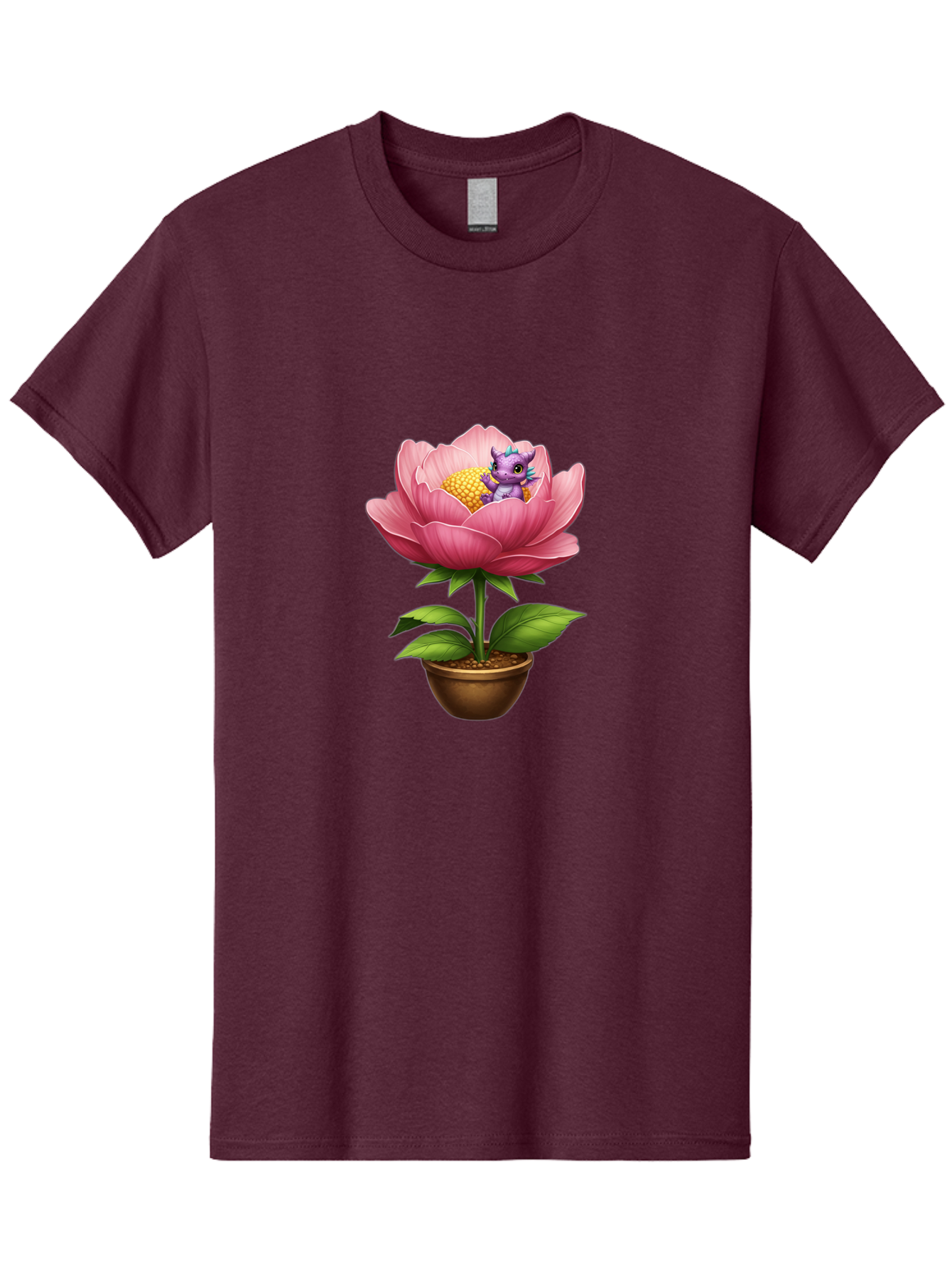 Pink-Flower-With-Purple-Dragon Men'S Graphic Tee, 100% Cotton, Comfortable Casual Summer Wear, Machine Washable, Vintage Camera, Old Camera, Antique Camera, Black Camera, Classic Photography, Photography Equipment, Nostalgic Device, Bal125