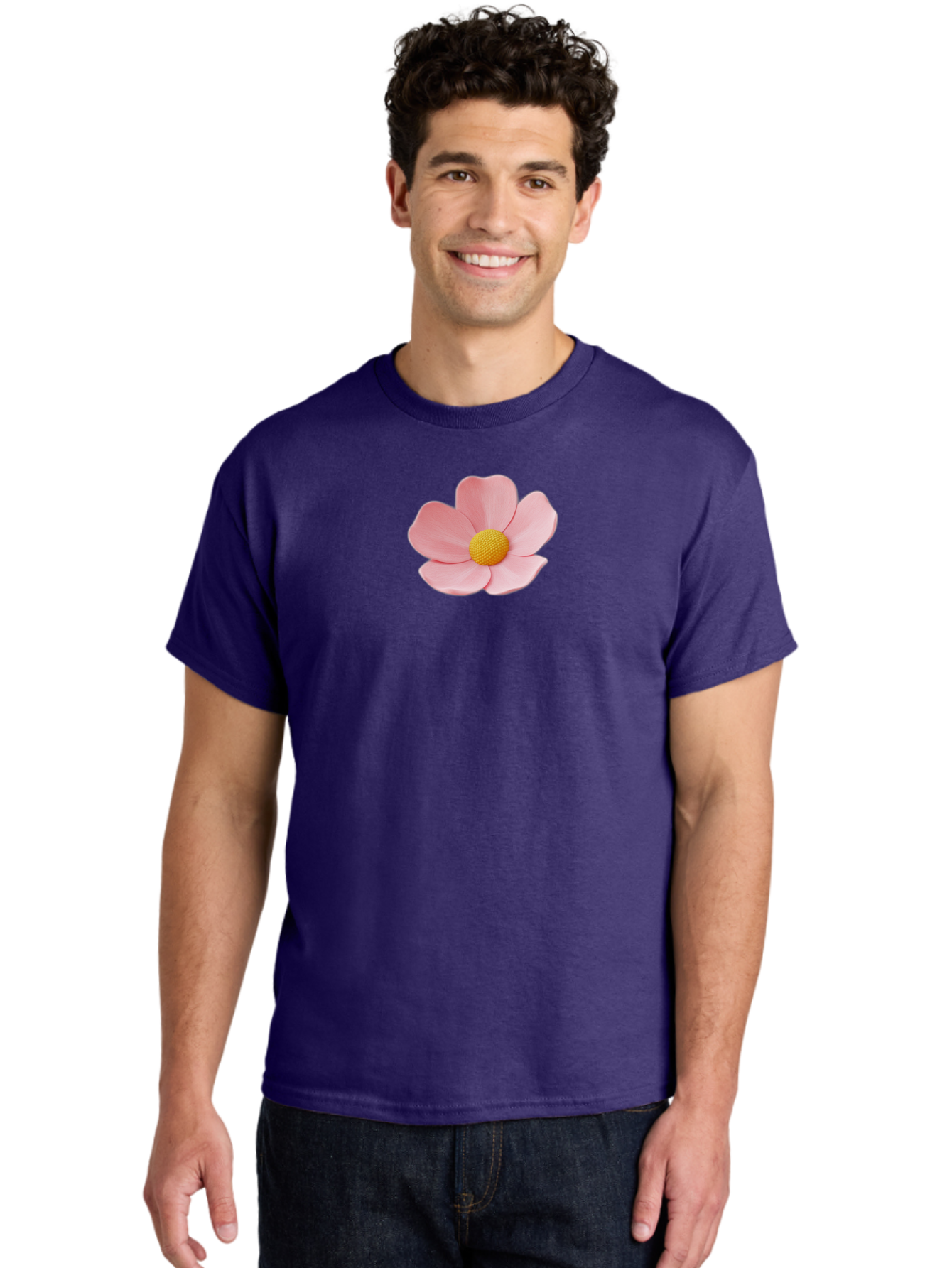Pink-Flower Men'S Graphic Tee, 100% Cotton, Comfortable Casual Summer Wear, Machine Washable, Vintage Camera, Old Camera, Antique Camera, Black Camera, Classic Photography, Photography Equipment, Nostalgic Device, Film Camera, Camera Art Bal126