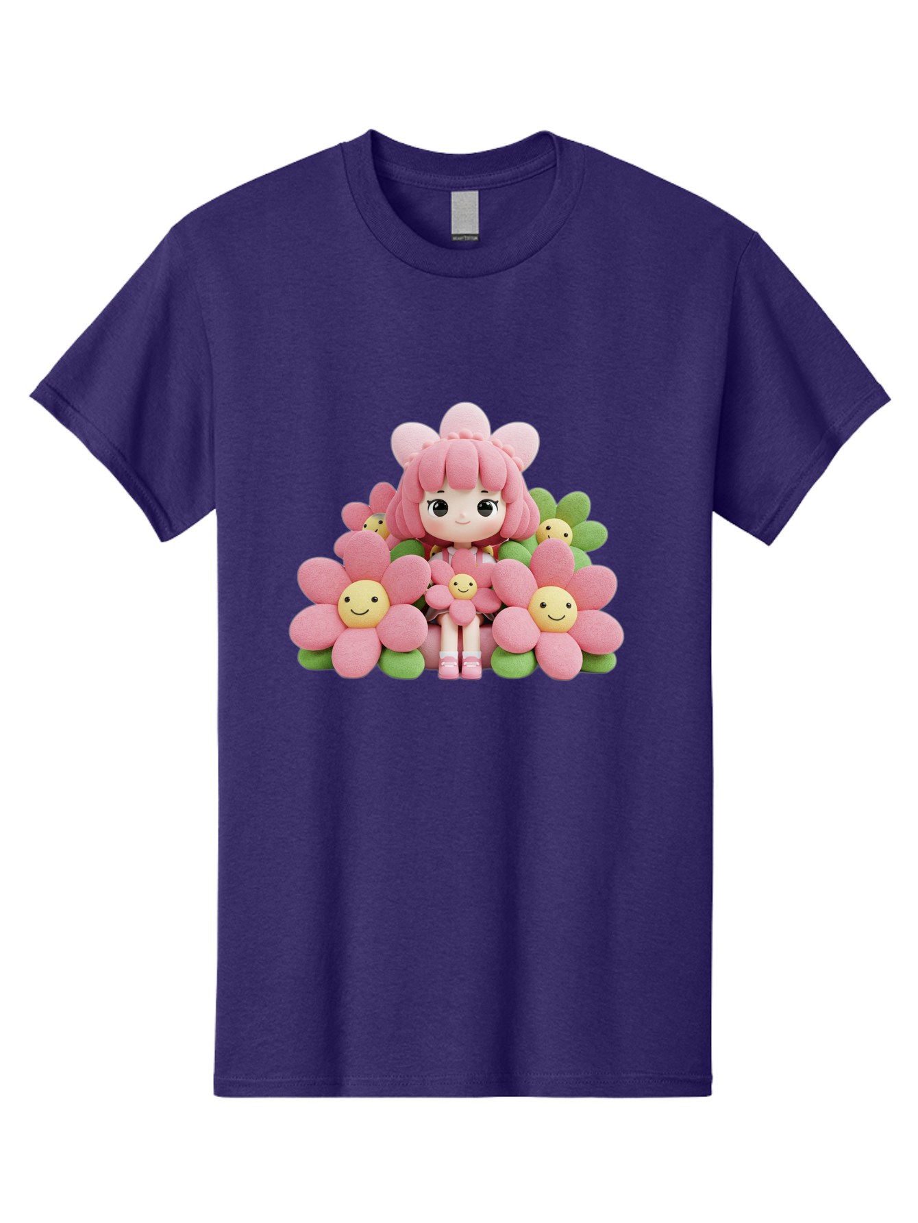 Pink-Haired-Doll-In-Flowers Men'S Graphic Tee, 100% Cotton, Comfortable Casual Summer Wear, Machine Washable, Vintage Camera, Old Camera, Antique Camera, Black Camera, Classic Photography, Photography Equipment, Nostalgic Device, Film Camera, Bal130