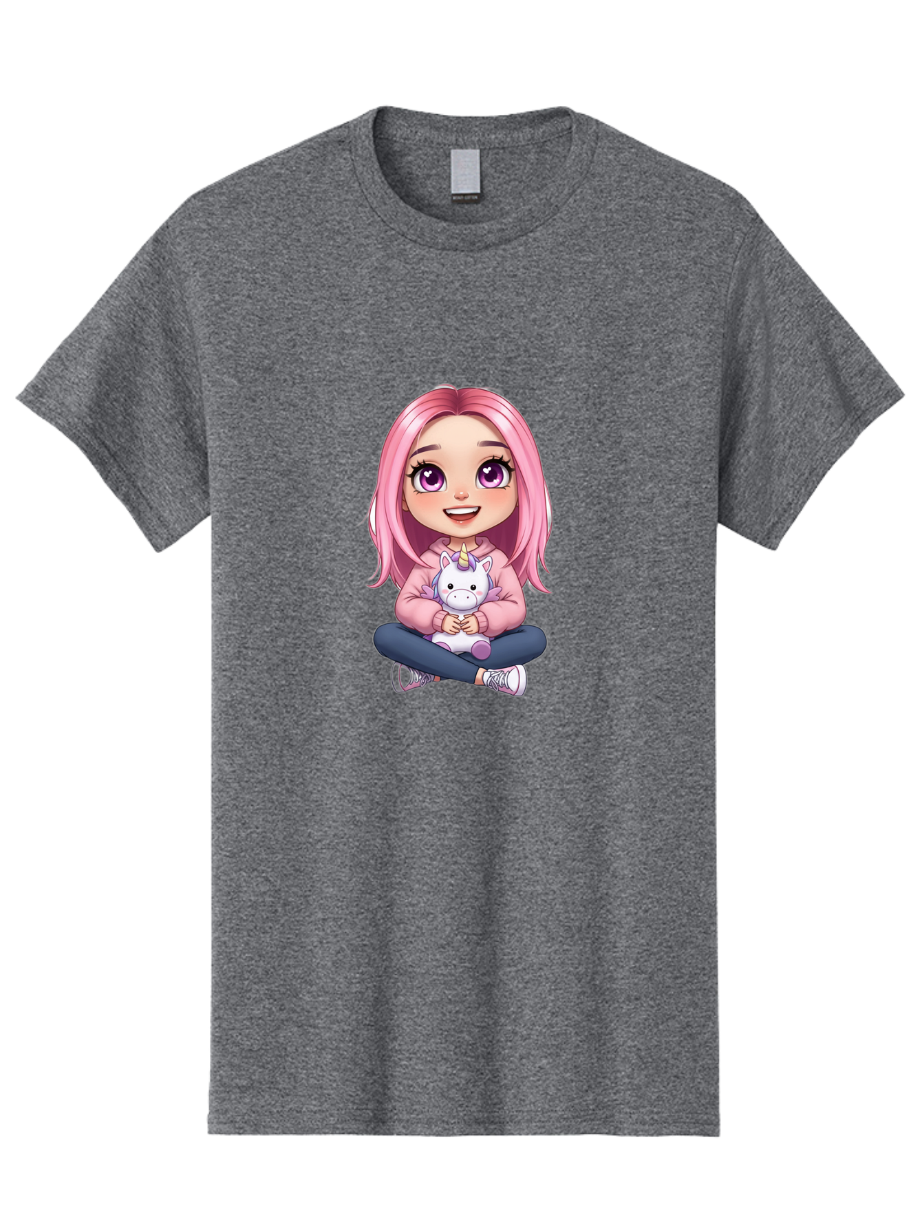 Pink-Haired-Girl-With-Unicorn Men'S Graphic Tee, 100% Cotton, Comfortable Casual Summer Wear, Machine Washable, Vintage Camera, Old Camera, Antique Camera, Black Camera, Classic Photography, Photography Equipment, Nostalgic Device, Bal131