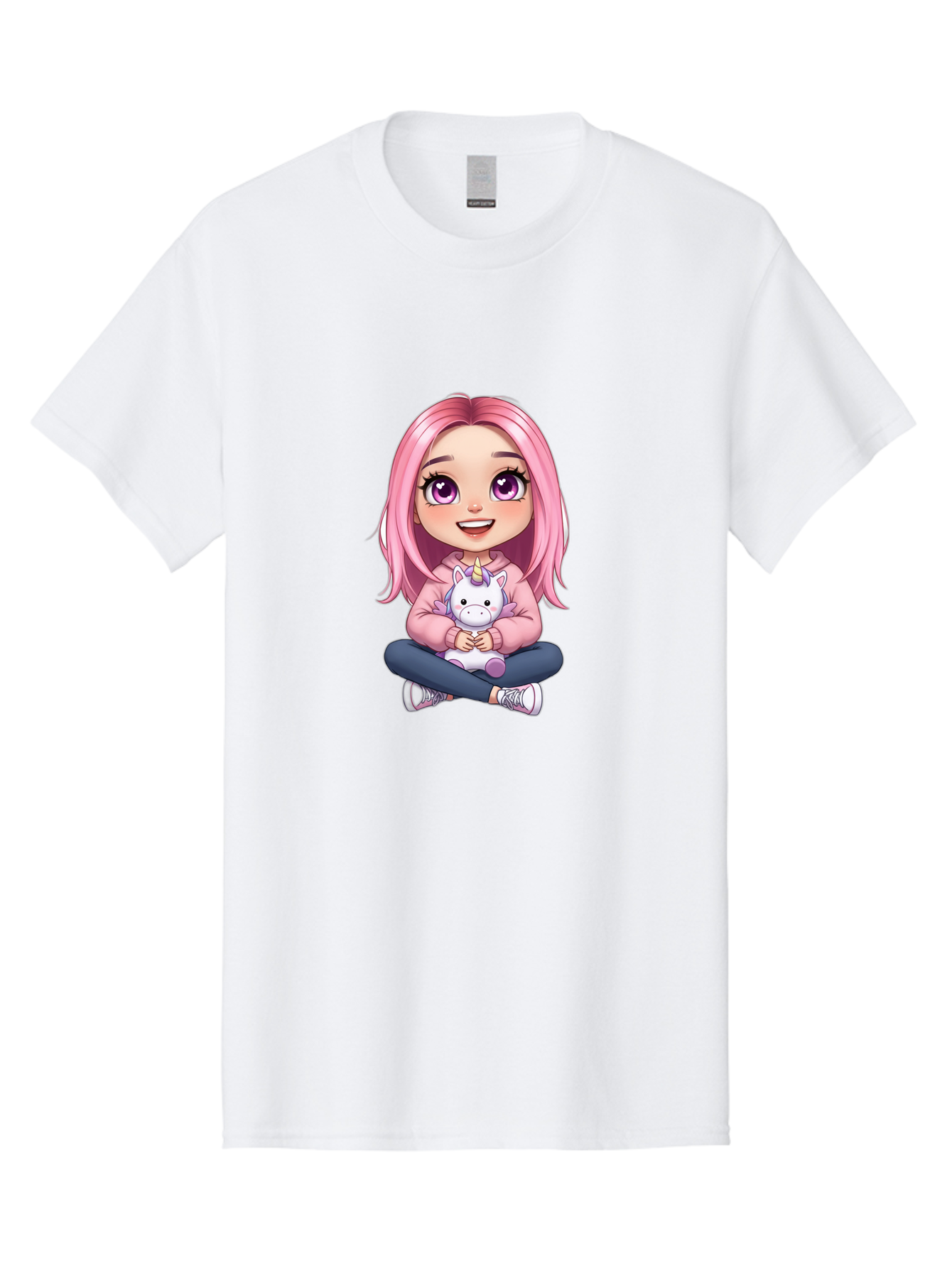 Pink-Haired-Girl-With-Unicorn Men'S Graphic Tee, 100% Cotton, Comfortable Casual Summer Wear, Machine Washable, Vintage Camera, Old Camera, Antique Camera, Black Camera, Classic Photography, Photography Equipment, Nostalgic Device, Bal131