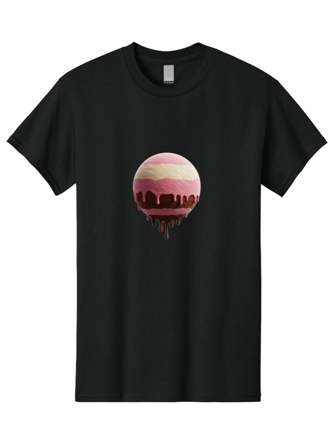 Pink-Ice-Cream-Scoop-With-Chocolate-Sauce Men'S Graphic Tee, 100% Cotton, Comfortable Casual Summer Wear, Machine Washable, Vintage Camera, Old Camera, Antique Camera, Black Camera, Classic Photography, Photography Equipment, Nostalgic Device, Bal133