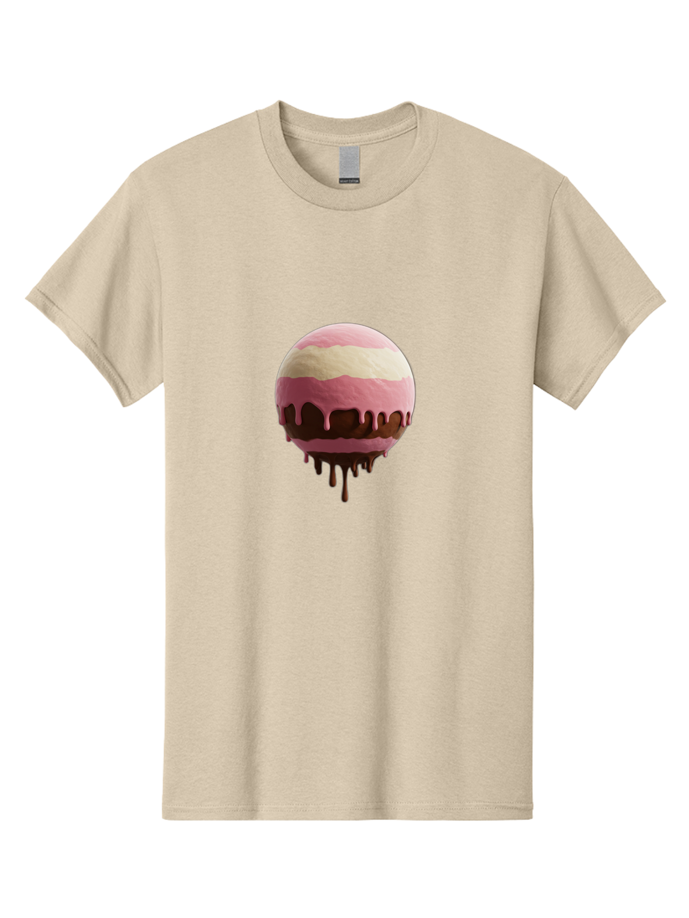 Pink-Ice-Cream-Scoop-With-Chocolate-Sauce Men'S Graphic Tee, 100% Cotton, Comfortable Casual Summer Wear, Machine Washable, Vintage Camera, Old Camera, Antique Camera, Black Camera, Classic Photography, Photography Equipment, Nostalgic Device, Bal133