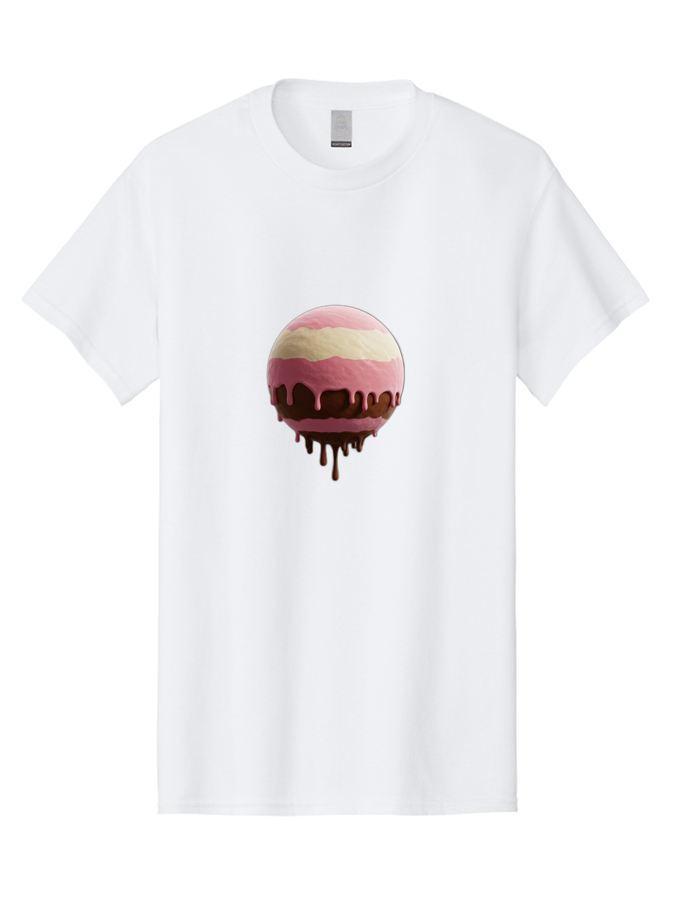 Pink-Ice-Cream-Scoop-With-Chocolate-Sauce Men'S Graphic Tee, 100% Cotton, Comfortable Casual Summer Wear, Machine Washable, Vintage Camera, Old Camera, Antique Camera, Black Camera, Classic Photography, Photography Equipment, Nostalgic Device, Bal133