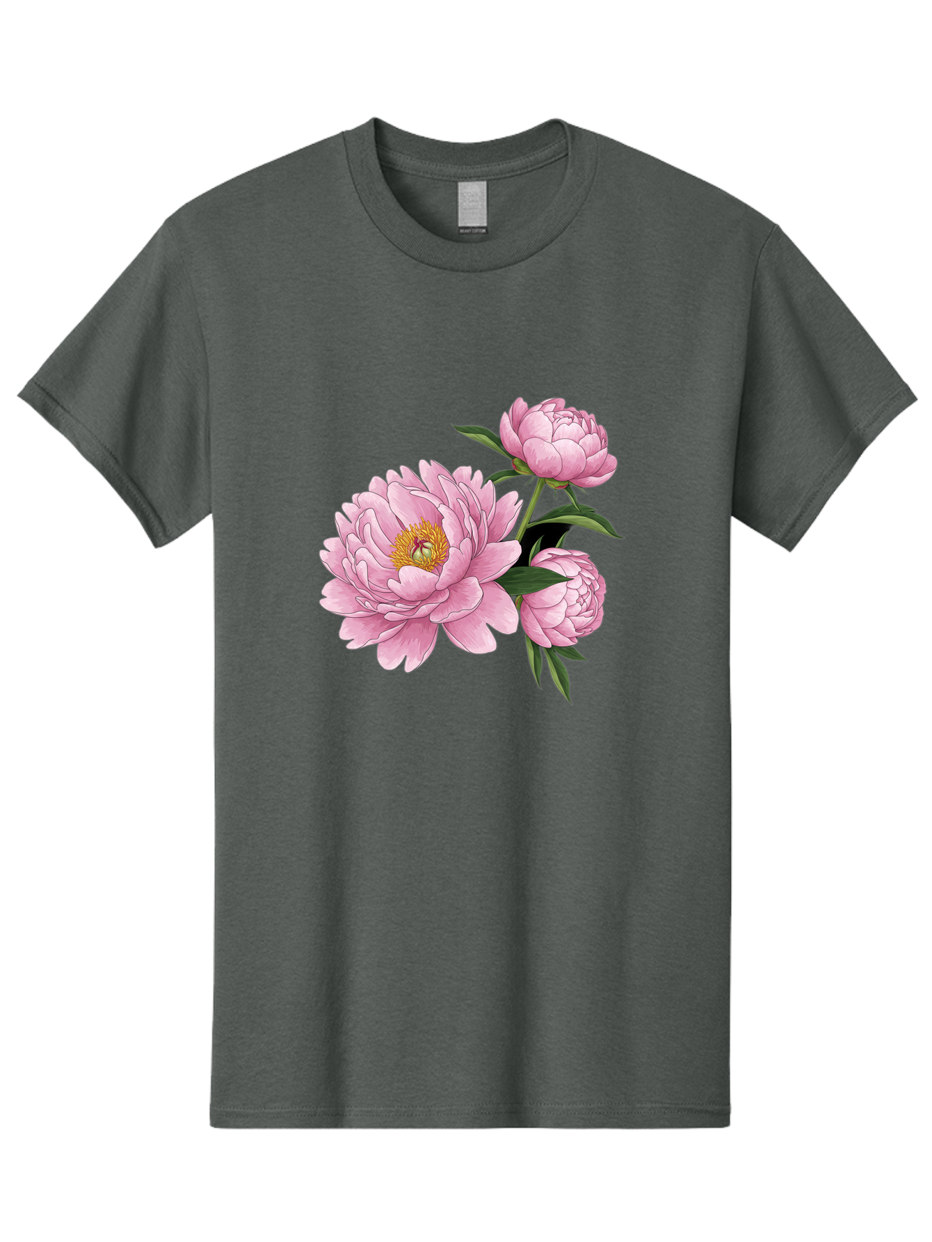 Pink-Peonies-1 Men'S Graphic Tee, 100% Cotton, Comfortable Casual Summer Wear, Machine Washable, Vintage Camera, Old Camera, Antique Camera, Black Camera, Classic Photography, Photography Equipment, Nostalgic Device, Film Camera, Camera Art Bal135