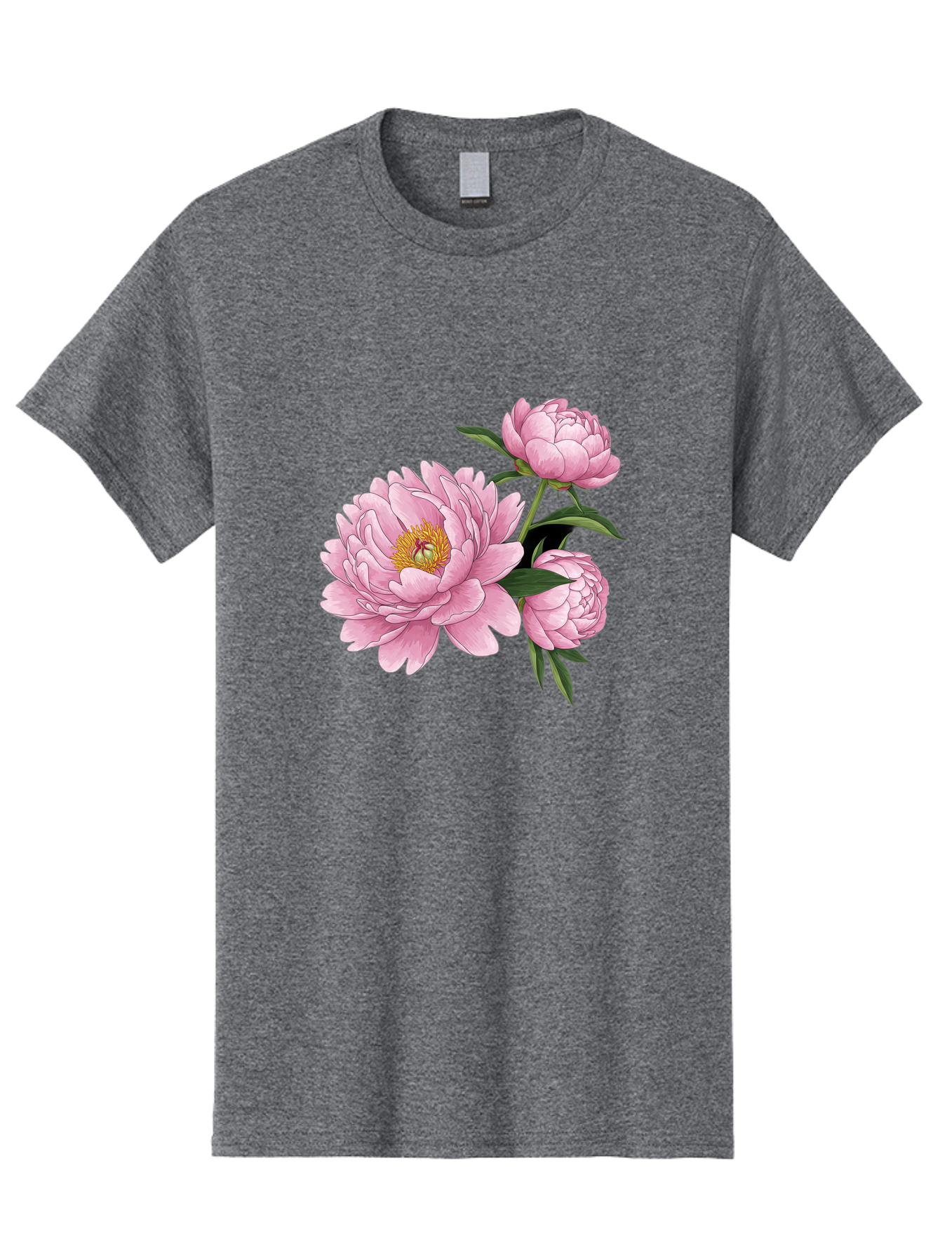 Pink-Peonies-1 Men'S Graphic Tee, 100% Cotton, Comfortable Casual Summer Wear, Machine Washable, Vintage Camera, Old Camera, Antique Camera, Black Camera, Classic Photography, Photography Equipment, Nostalgic Device, Film Camera, Camera Art Bal135