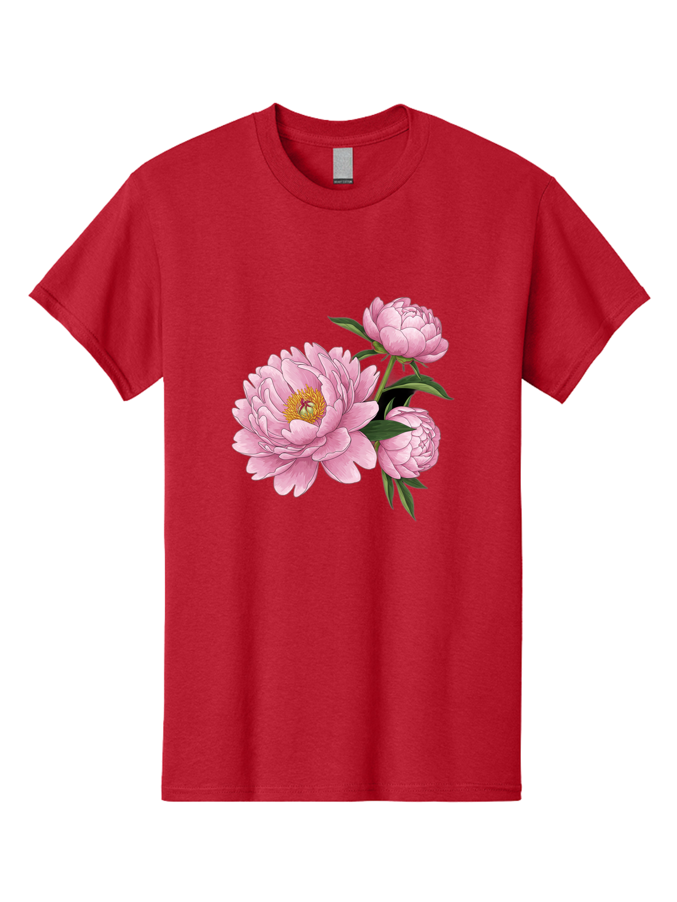 Pink-Peonies-1 Men'S Graphic Tee, 100% Cotton, Comfortable Casual Summer Wear, Machine Washable, Vintage Camera, Old Camera, Antique Camera, Black Camera, Classic Photography, Photography Equipment, Nostalgic Device, Film Camera, Camera Art Bal135