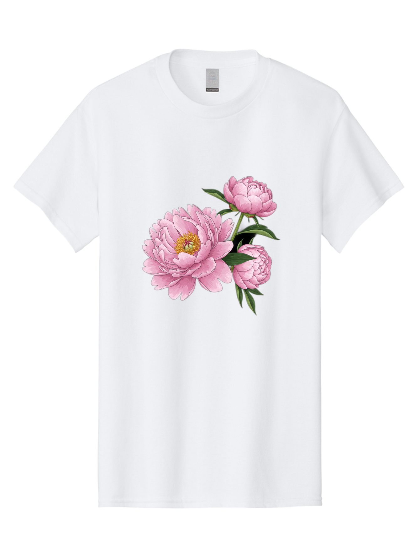 Pink-Peonies-1 Men'S Graphic Tee, 100% Cotton, Comfortable Casual Summer Wear, Machine Washable, Vintage Camera, Old Camera, Antique Camera, Black Camera, Classic Photography, Photography Equipment, Nostalgic Device, Film Camera, Camera Art Bal135