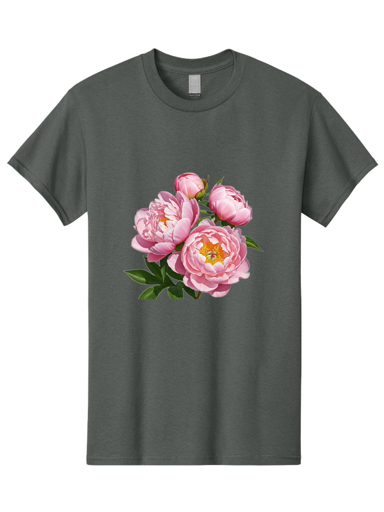 Pink-Peonies-2 Men'S Graphic Tee, 100% Cotton, Comfortable Casual Summer Wear, Machine Washable, Vintage Camera, Old Camera, Antique Camera, Black Camera, Classic Photography, Photography Equipment, Nostalgic Device, Film Camera, Camera Art Bal136