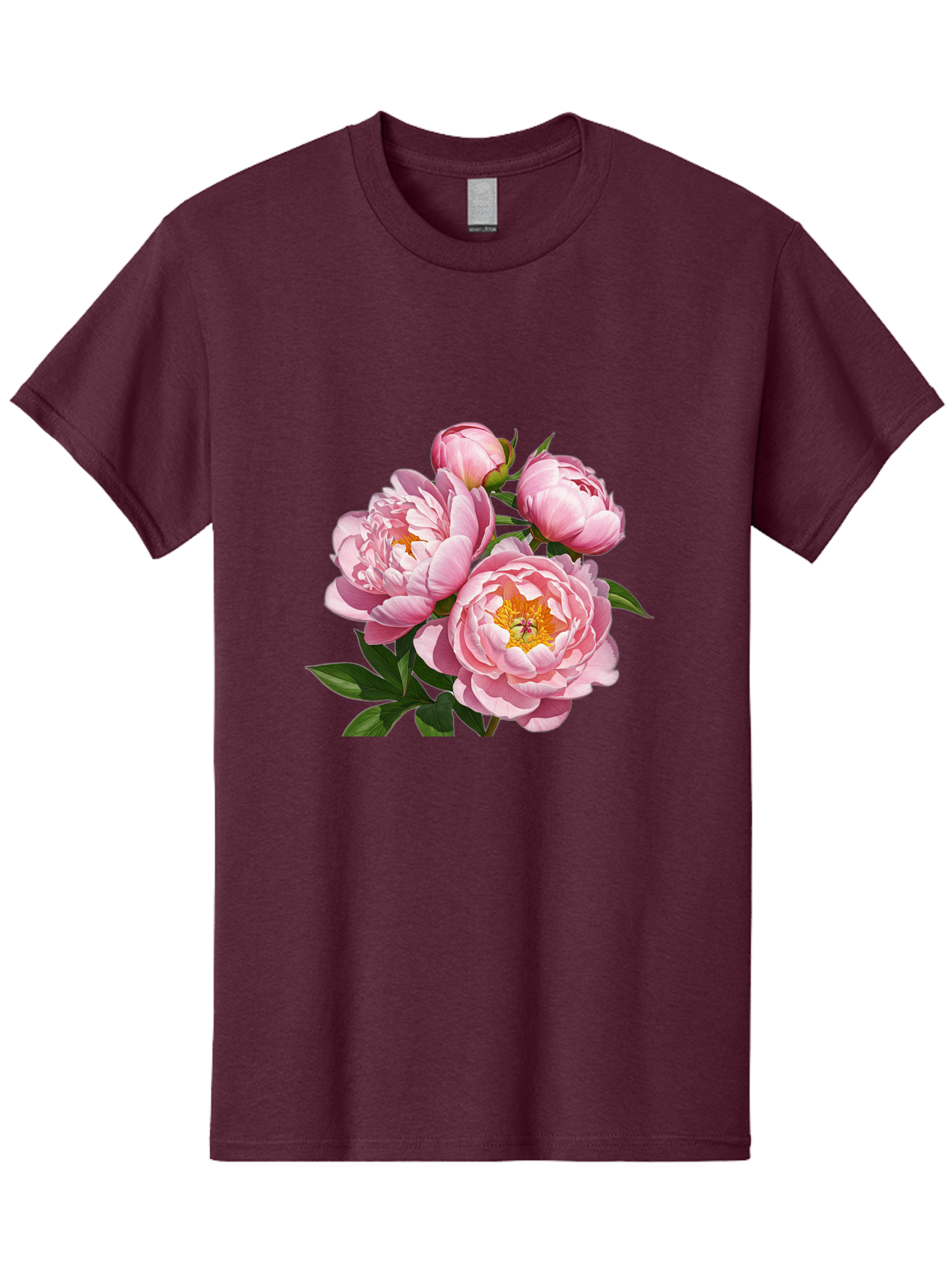 Pink-Peonies-2 Men'S Graphic Tee, 100% Cotton, Comfortable Casual Summer Wear, Machine Washable, Vintage Camera, Old Camera, Antique Camera, Black Camera, Classic Photography, Photography Equipment, Nostalgic Device, Film Camera, Camera Art Bal136
