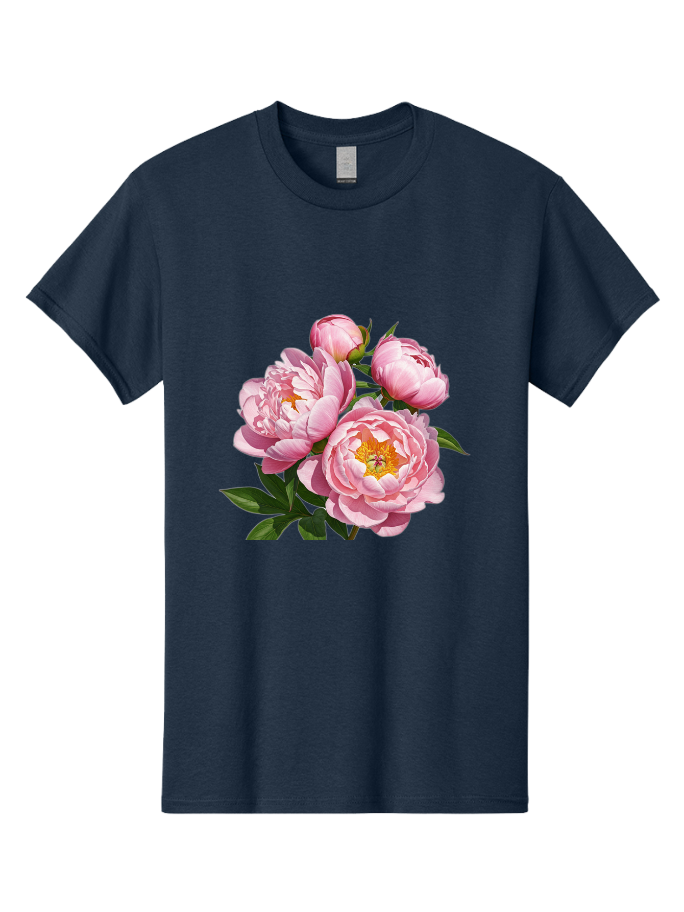 Pink-Peonies-2 Men'S Graphic Tee, 100% Cotton, Comfortable Casual Summer Wear, Machine Washable, Vintage Camera, Old Camera, Antique Camera, Black Camera, Classic Photography, Photography Equipment, Nostalgic Device, Film Camera, Camera Art Bal136