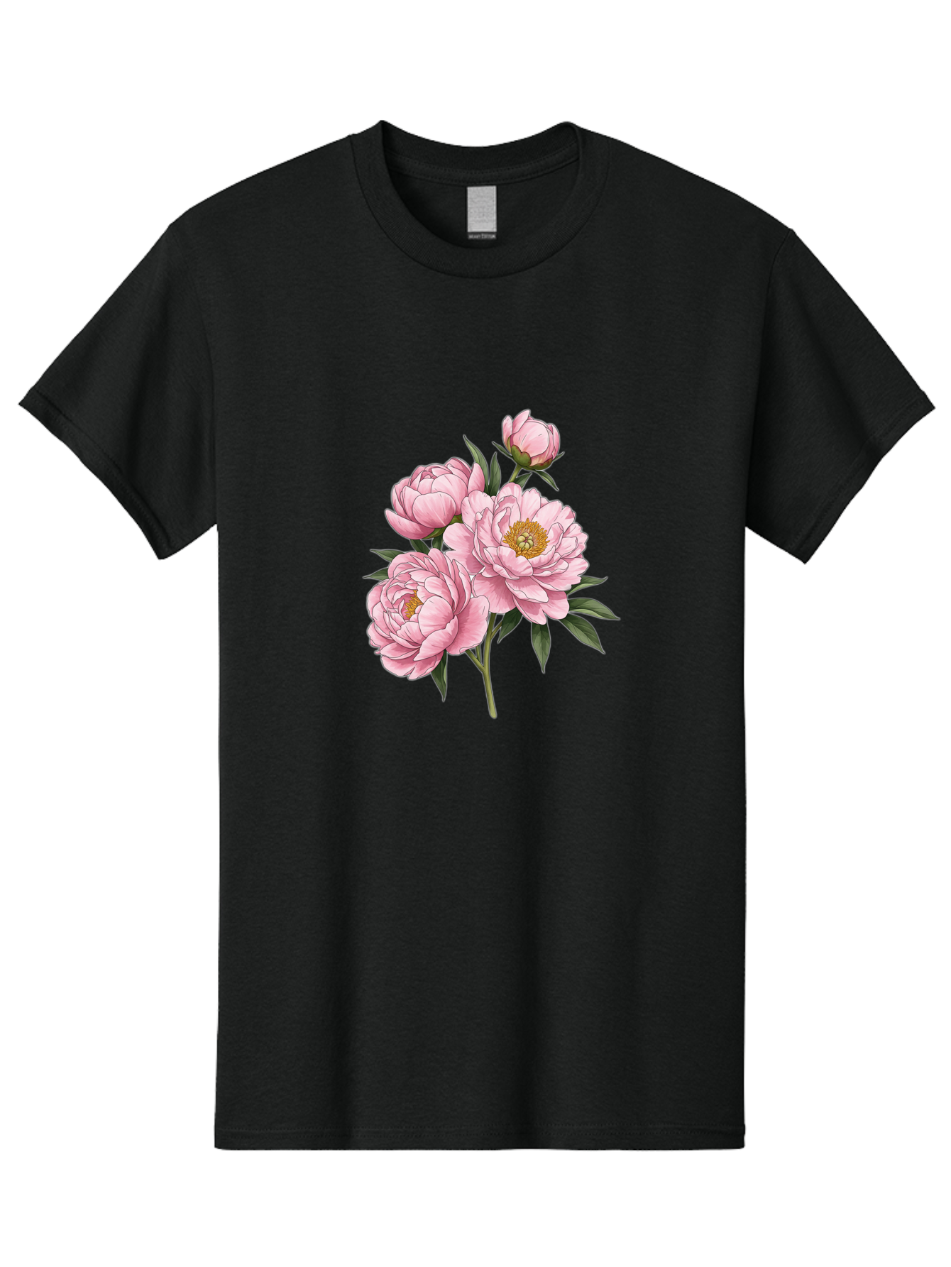 Pink-Peonies-3 Men'S Graphic Tee, 100% Cotton, Comfortable Casual Summer Wear, Machine Washable, Vintage Camera, Old Camera, Antique Camera, Black Camera, Classic Photography, Photography Equipment, Nostalgic Device, Film Camera, Camera Art Bal137