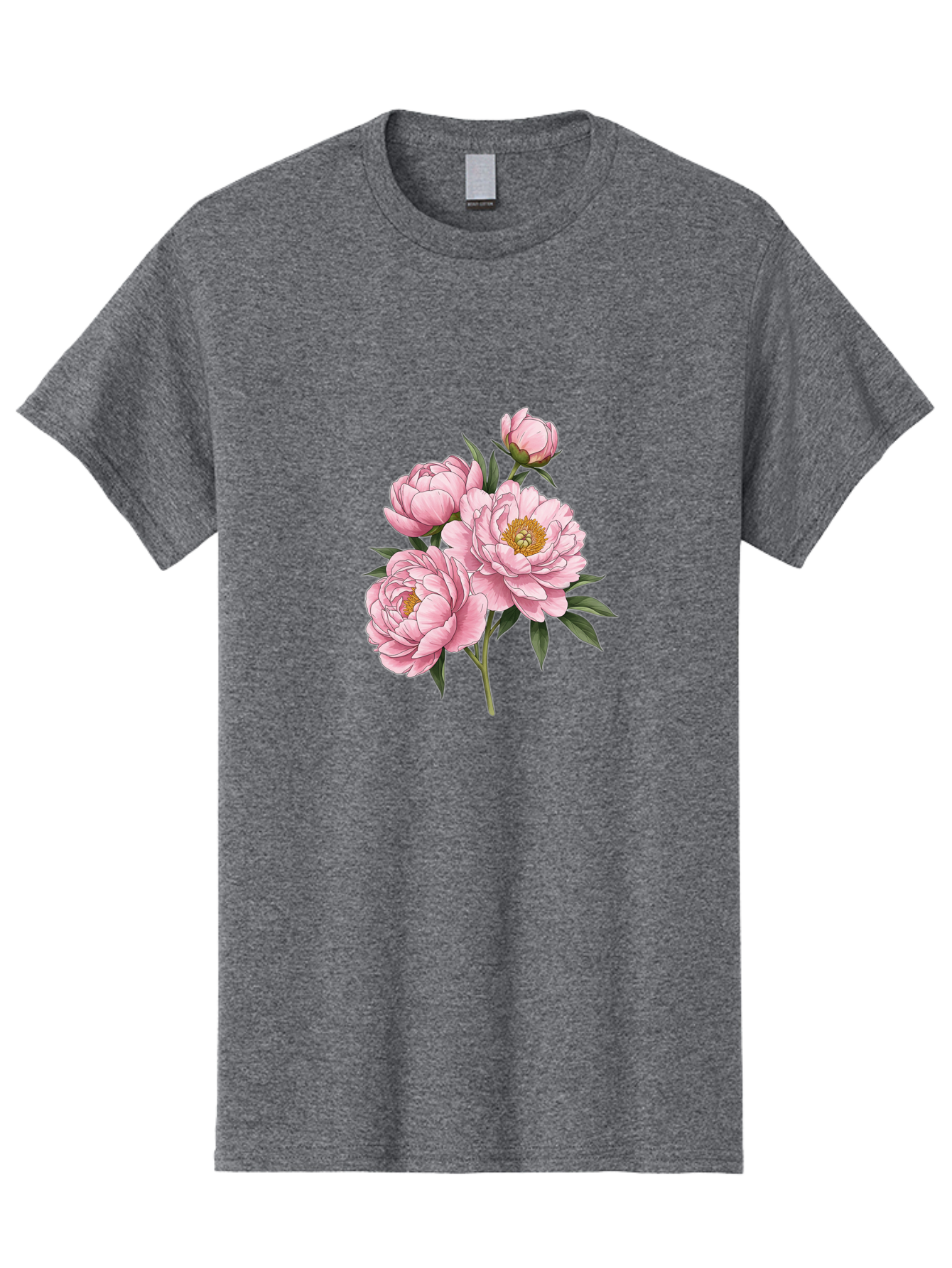 Pink-Peonies-3 Men'S Graphic Tee, 100% Cotton, Comfortable Casual Summer Wear, Machine Washable, Vintage Camera, Old Camera, Antique Camera, Black Camera, Classic Photography, Photography Equipment, Nostalgic Device, Film Camera, Camera Art Bal137