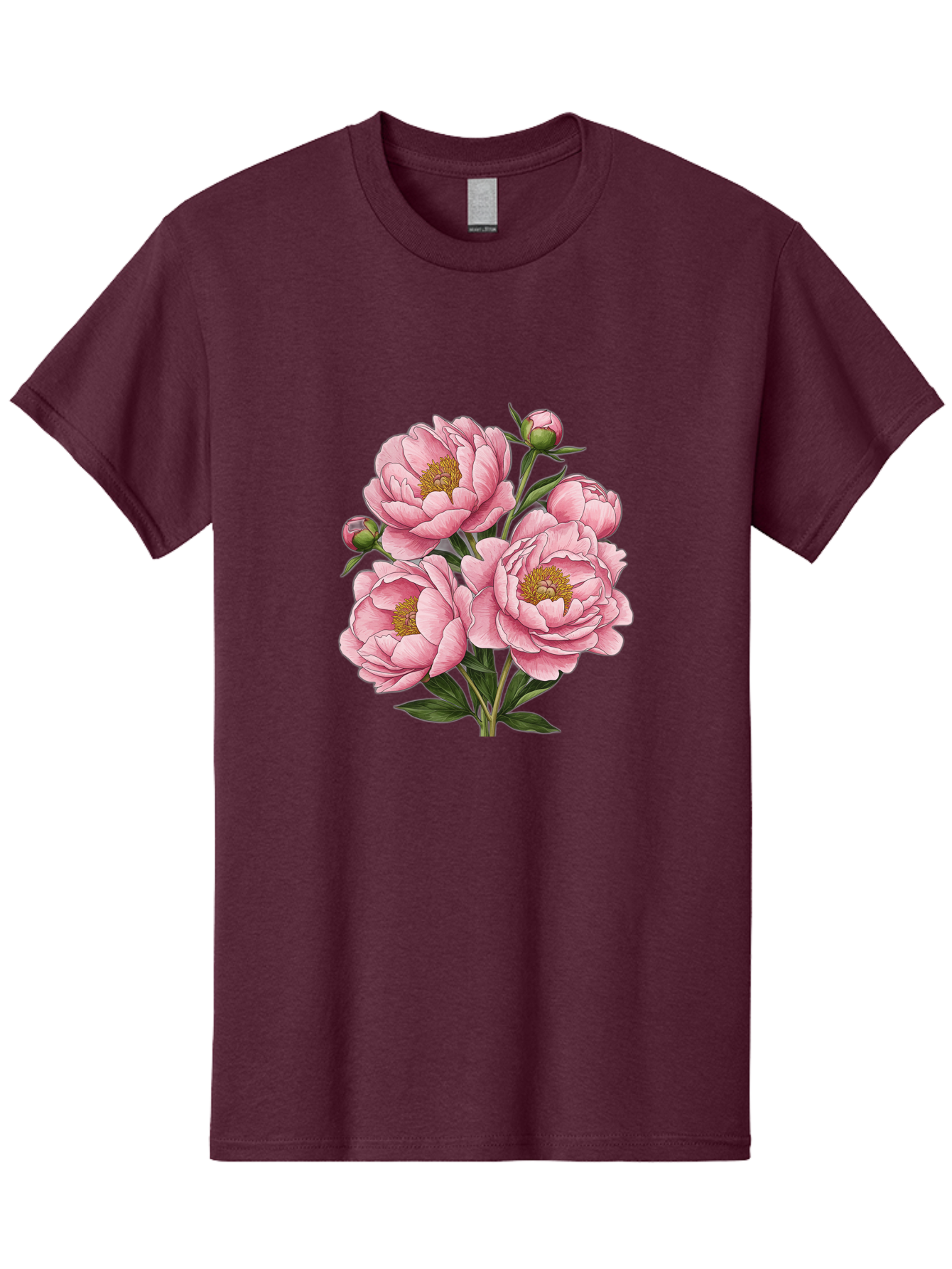 Pink-Peonies-4 Men'S Graphic Tee, 100% Cotton, Comfortable Casual Summer Wear, Machine Washable, Vintage Camera, Old Camera, Antique Camera, Black Camera, Classic Photography, Photography Equipment, Nostalgic Device, Film Camera, Camera Art Bal138
