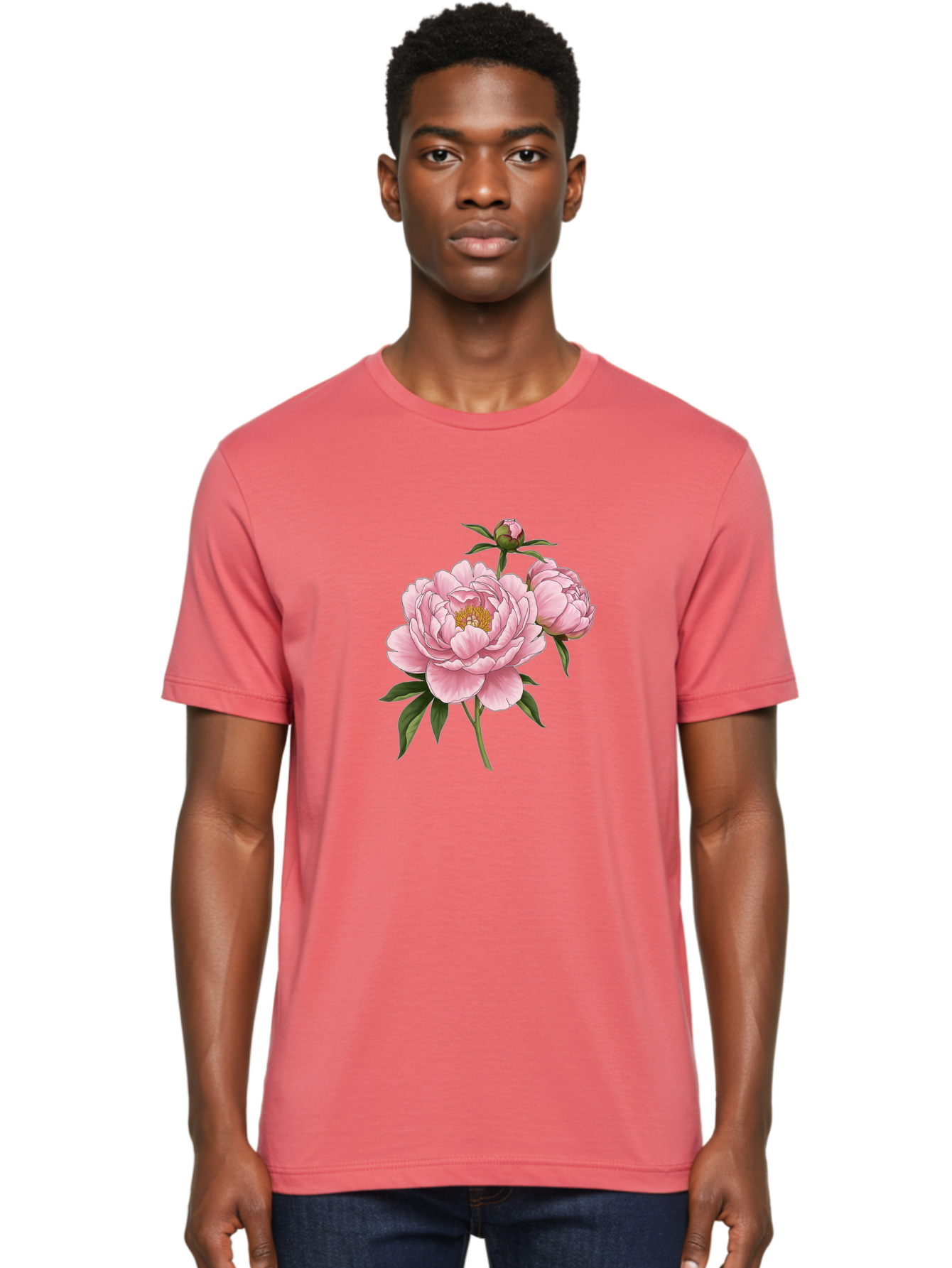 Pink-Peony-Flowers Men'S Graphic Tee, 100% Cotton, Comfortable Casual Summer Wear, Machine Washable, Vintage Camera, Old Camera, Antique Camera, Black Camera, Classic Photography, Photography Equipment, Nostalgic Device, Film Camera, Bal142