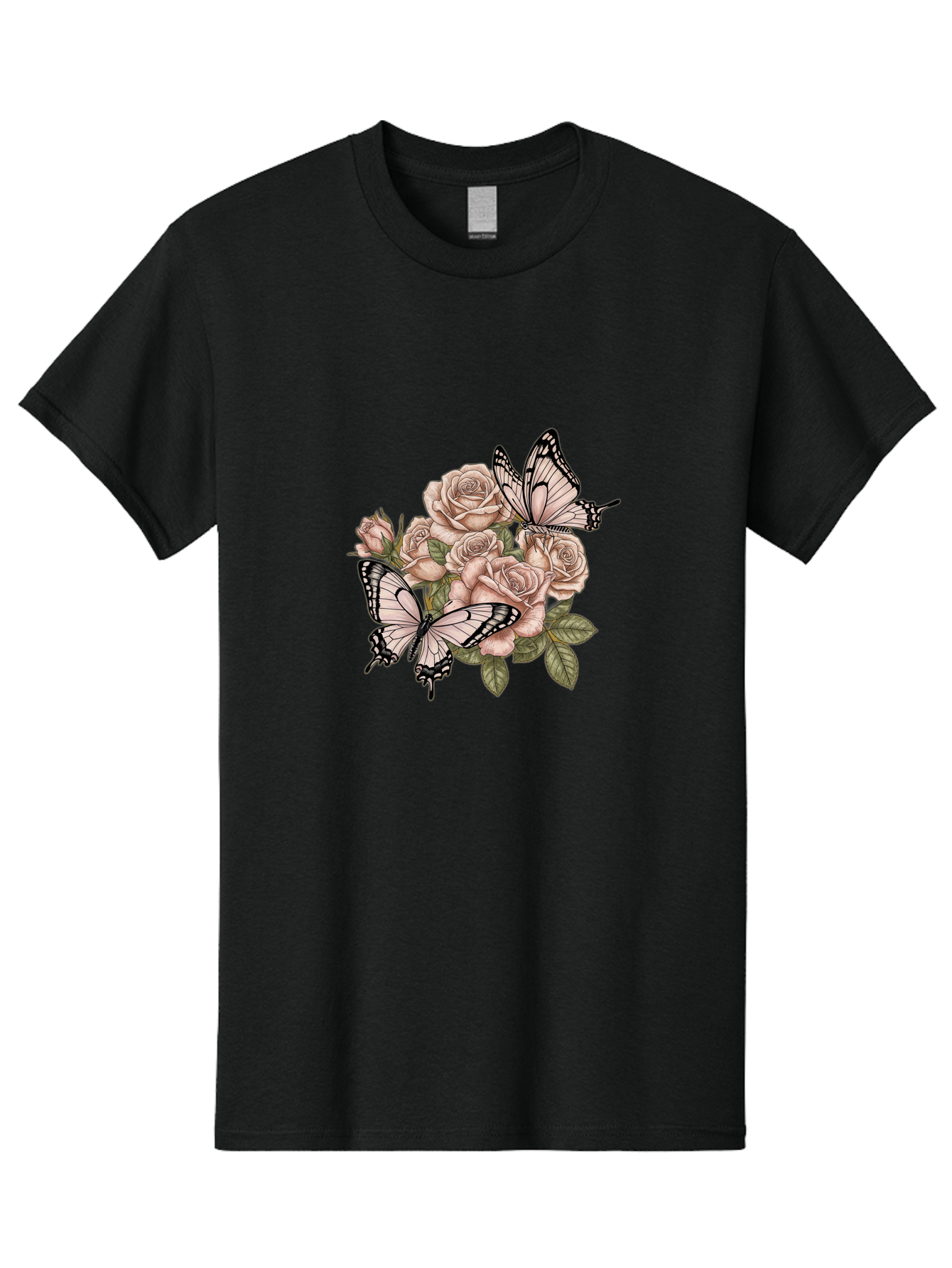 Pink-Roses-And-Butterflies Men'S Graphic Tee, 100% Cotton, Comfortable Casual Summer Wear, Machine Washable, Vintage Camera, Old Camera, Antique Camera, Black Camera, Classic Photography, Photography Equipment, Nostalgic Device, Film Camera, Bal145