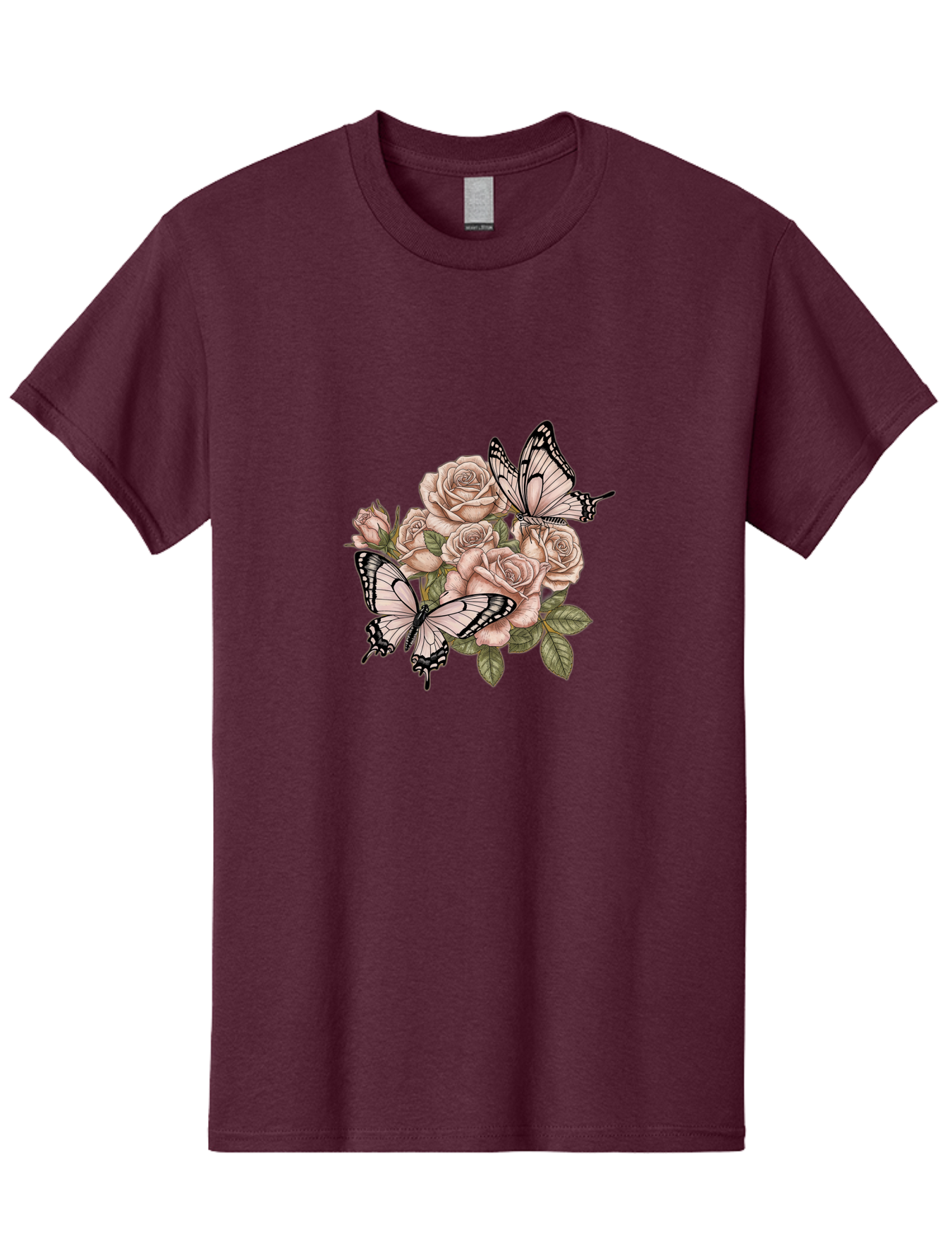 Pink-Roses-And-Butterflies Men'S Graphic Tee, 100% Cotton, Comfortable Casual Summer Wear, Machine Washable, Vintage Camera, Old Camera, Antique Camera, Black Camera, Classic Photography, Photography Equipment, Nostalgic Device, Film Camera, Bal145