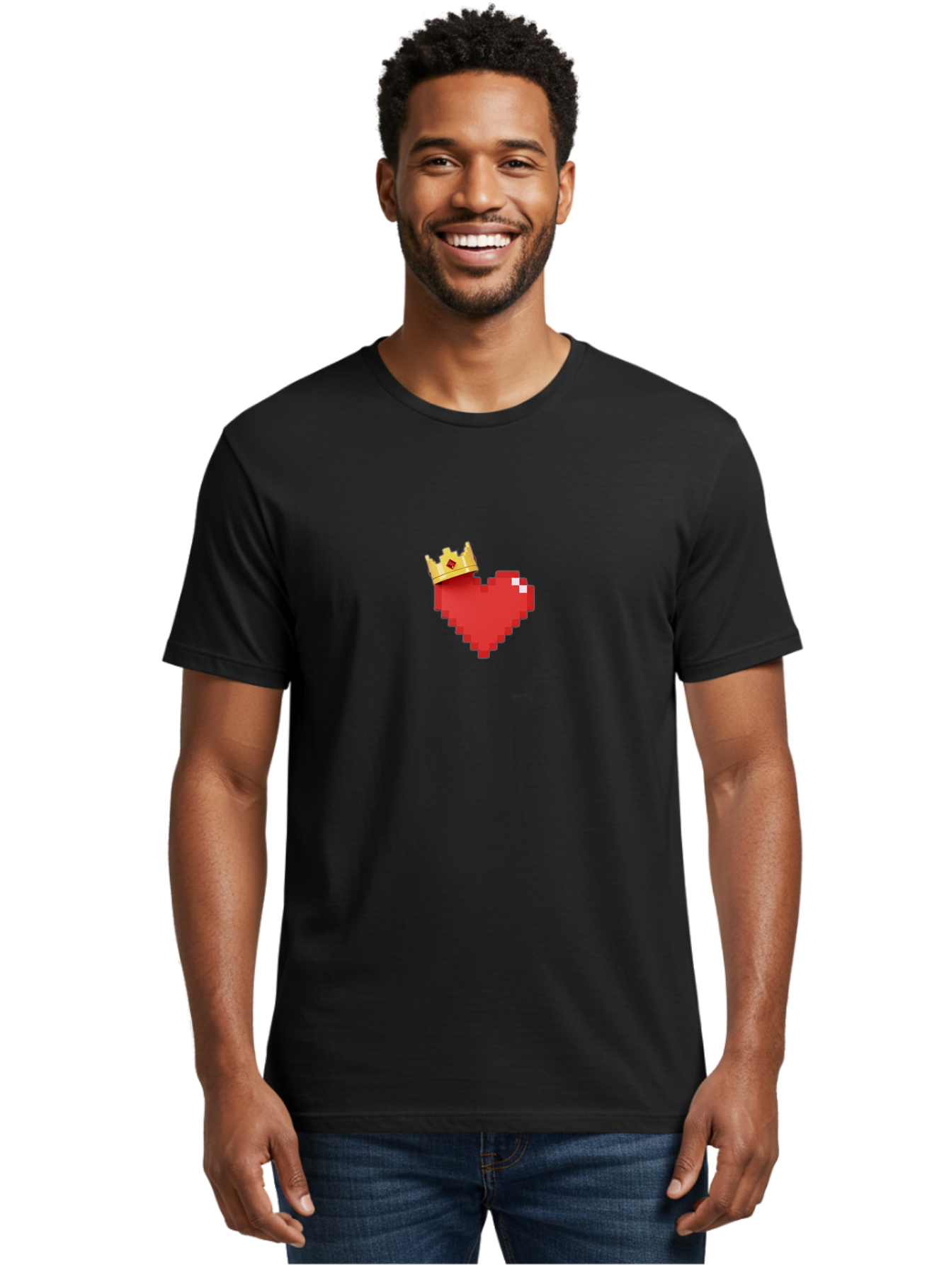 Pixel-Heart-Crown Men'S Graphic Tee, 100% Cotton, Comfortable Casual Summer Wear, Machine Washable, Vintage Camera, Old Camera, Antique Camera, Black Camera, Classic Photography, Photography Equipment, Nostalgic Device, Film Camera, Camera Art Bal153