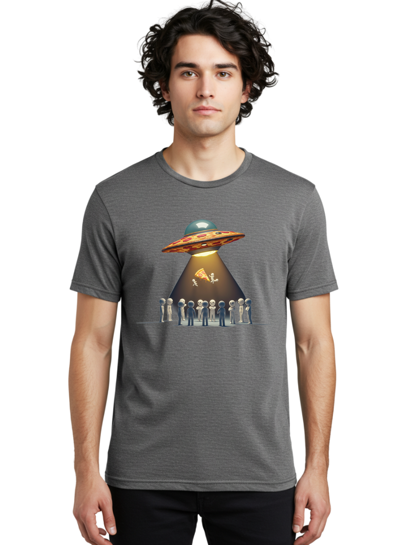 Pizza-Ufo-2 Men'S Graphic Tee, 100% Cotton, Comfortable Casual Summer Wear, Machine Washable, Vintage Camera, Old Camera, Antique Camera, Black Camera, Classic Photography, Photography Equipment, Nostalgic Device, Film Camera, Camera Art Bal157