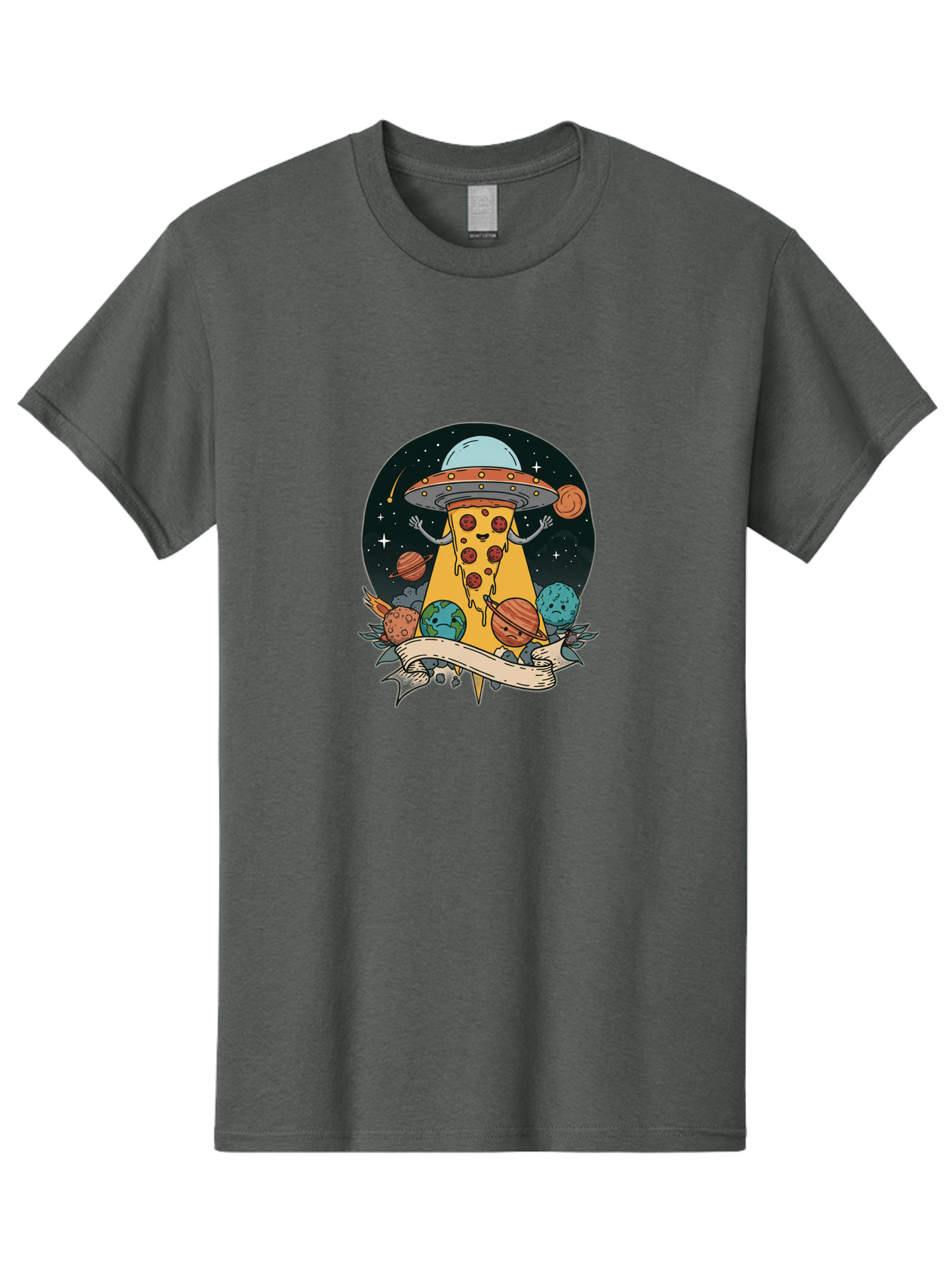 Pizza-Ufo-5 Men'S Graphic Tee, 100% Cotton, Comfortable Casual Summer Wear, Machine Washable, Vintage Camera, Old Camera, Antique Camera, Black Camera, Classic Photography, Photography Equipment, Nostalgic Device, Film Camera, Camera Art Bal160