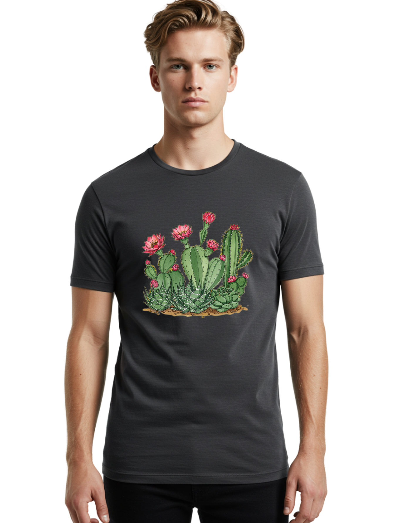 Prickly-Pear-Cactus Men'S Graphic Tee, 100% Cotton, Comfortable Casual Summer Wear, Machine Washable, Vintage Camera, Old Camera, Antique Camera, Black Camera, Classic Photography, Photography Equipment, Nostalgic Device, Film Camera, Bal173