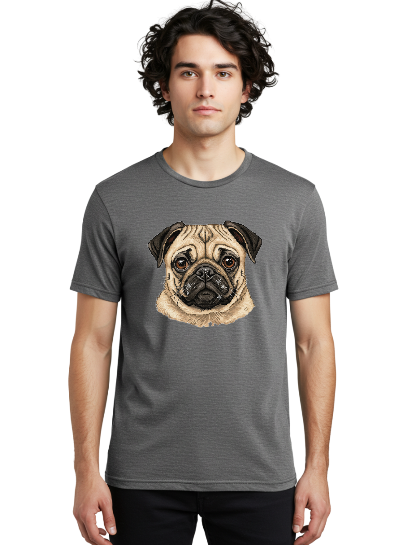 Pug Men'S Graphic Tee, 100% Cotton, Comfortable Casual Summer Wear, Machine Washable, Vintage Camera, Old Camera, Antique Camera, Black Camera, Classic Photography, Photography Equipment, Nostalgic Device, Film Camera, Camera Art Bal174
