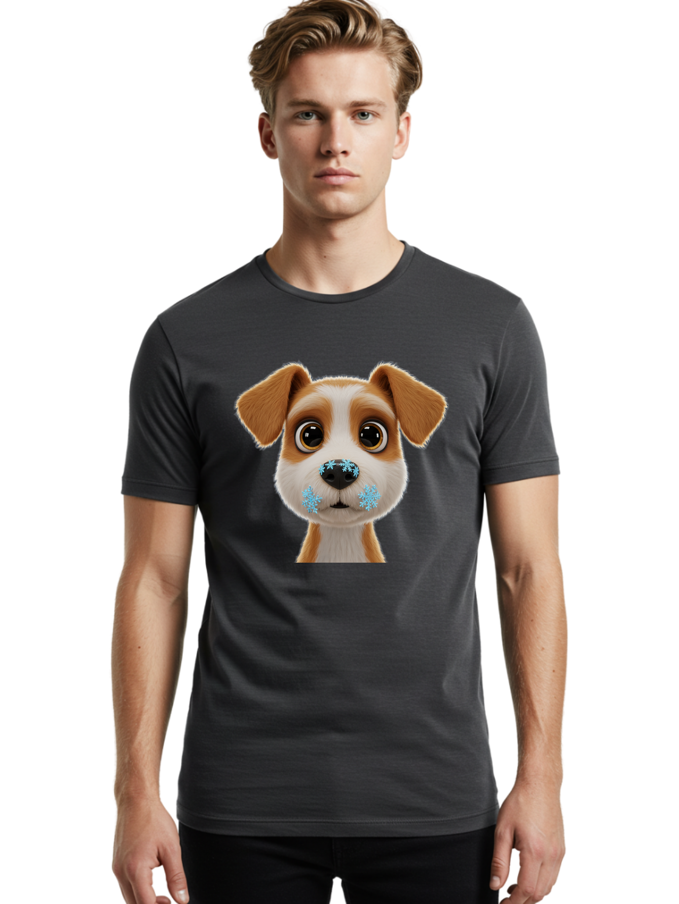 Puppy-With-Snowflakes Men'S Graphic Tee, 100% Cotton, Comfortable Casual Summer Wear, Machine Washable, Vintage Camera, Old Camera, Antique Camera, Black Camera, Classic Photography, Photography Equipment, Nostalgic Device, Film Camera, Bal175