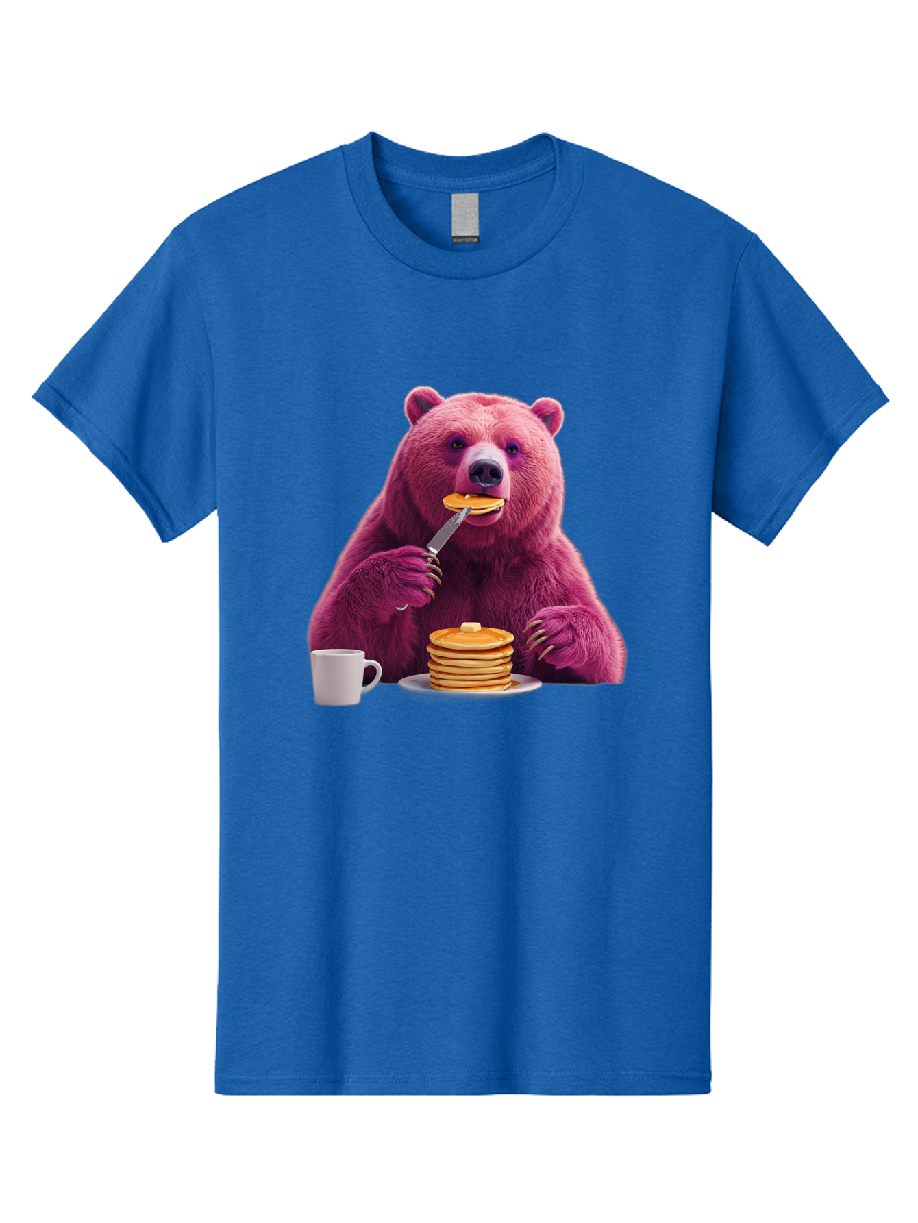 Purple-Bear-Eating-Pancake Men'S Graphic Tee, 100% Cotton, Comfortable Casual Summer Wear, Machine Washable, Vintage Camera, Old Camera, Antique Camera, Black Camera, Classic Photography, Photography Equipment, Nostalgic Device, Film Camera, Bal176