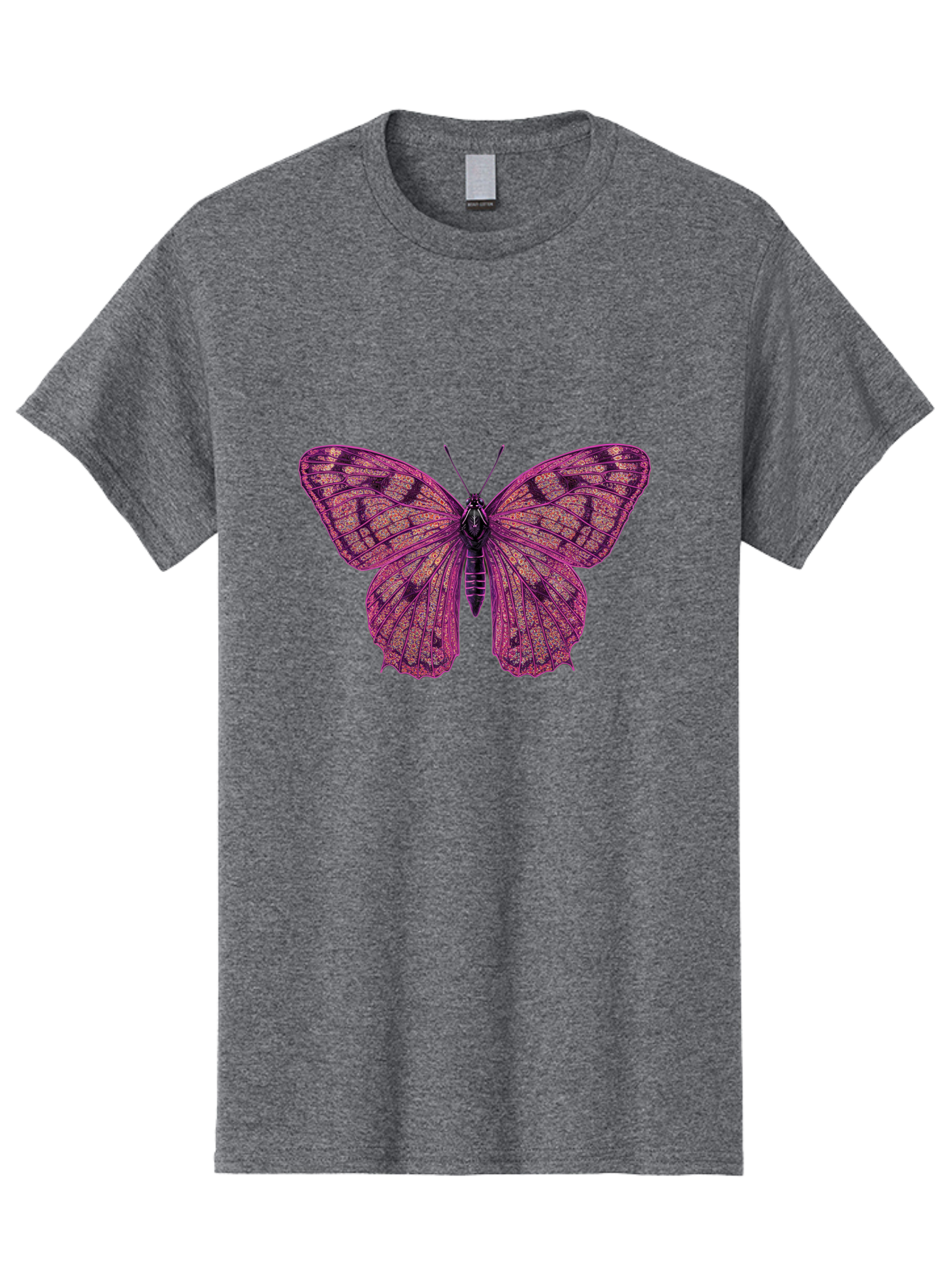 Purple-Butterfly-1 Men'S Graphic Tee, 100% Cotton, Comfortable Casual Summer Wear, Machine Washable, Vintage Camera, Old Camera, Antique Camera, Black Camera, Classic Photography, Photography Equipment, Nostalgic Device, Film Camera, Bal177