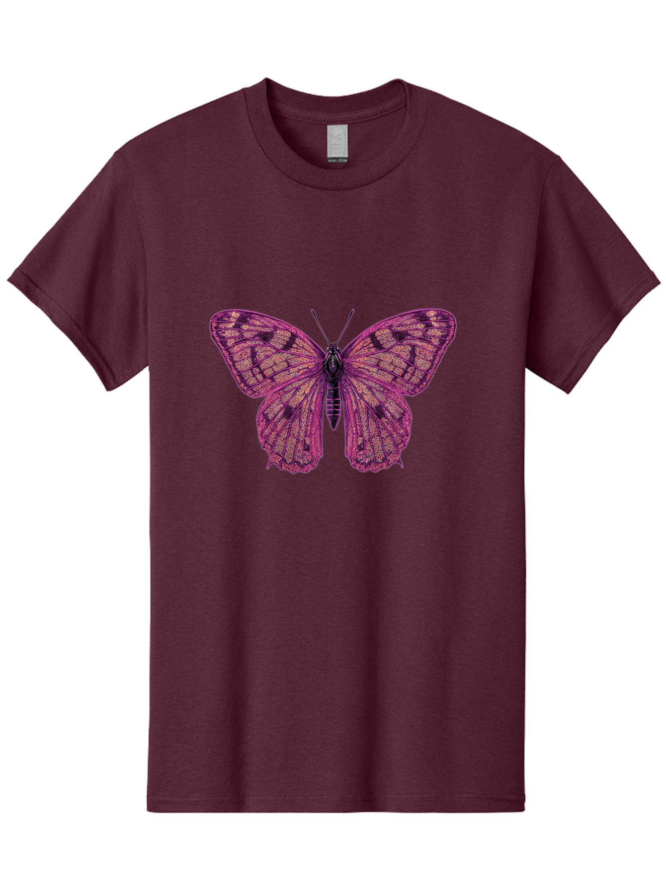 Purple-Butterfly-1 Men'S Graphic Tee, 100% Cotton, Comfortable Casual Summer Wear, Machine Washable, Vintage Camera, Old Camera, Antique Camera, Black Camera, Classic Photography, Photography Equipment, Nostalgic Device, Film Camera, Bal177