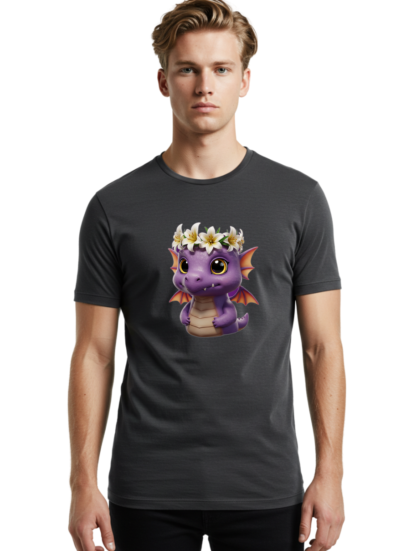 Purple-Dragon-With-Flowers Men'S Graphic Tee, 100% Cotton, Comfortable Casual Summer Wear, Machine Washable, Vintage Camera, Old Camera, Antique Camera, Black Camera, Classic Photography, Photography Equipment, Nostalgic Device, Film Camera, Bal181