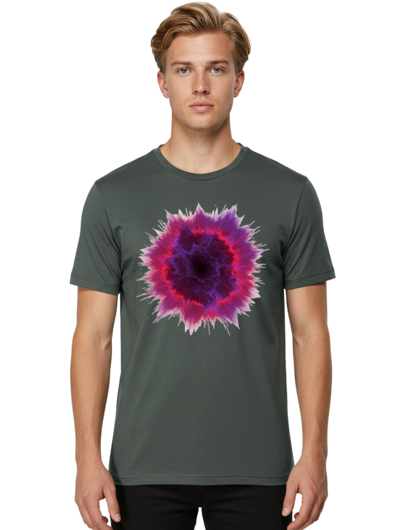 Purple-Explosive-Bloom Men'S Graphic Tee, 100% Cotton, Comfortable Casual Summer Wear, Machine Washable, Vintage Camera, Old Camera, Antique Camera, Black Camera, Classic Photography, Photography Equipment, Nostalgic Device, Film Camera, Bal183