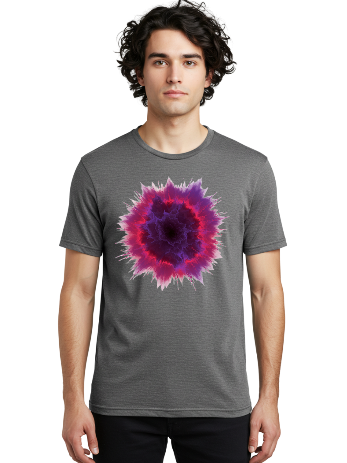 Purple-Explosive-Bloom Men'S Graphic Tee, 100% Cotton, Comfortable Casual Summer Wear, Machine Washable, Vintage Camera, Old Camera, Antique Camera, Black Camera, Classic Photography, Photography Equipment, Nostalgic Device, Film Camera, Bal183