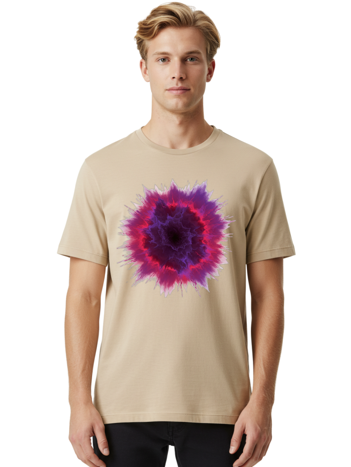Purple-Explosive-Bloom Men'S Graphic Tee, 100% Cotton, Comfortable Casual Summer Wear, Machine Washable, Vintage Camera, Old Camera, Antique Camera, Black Camera, Classic Photography, Photography Equipment, Nostalgic Device, Film Camera, Bal183