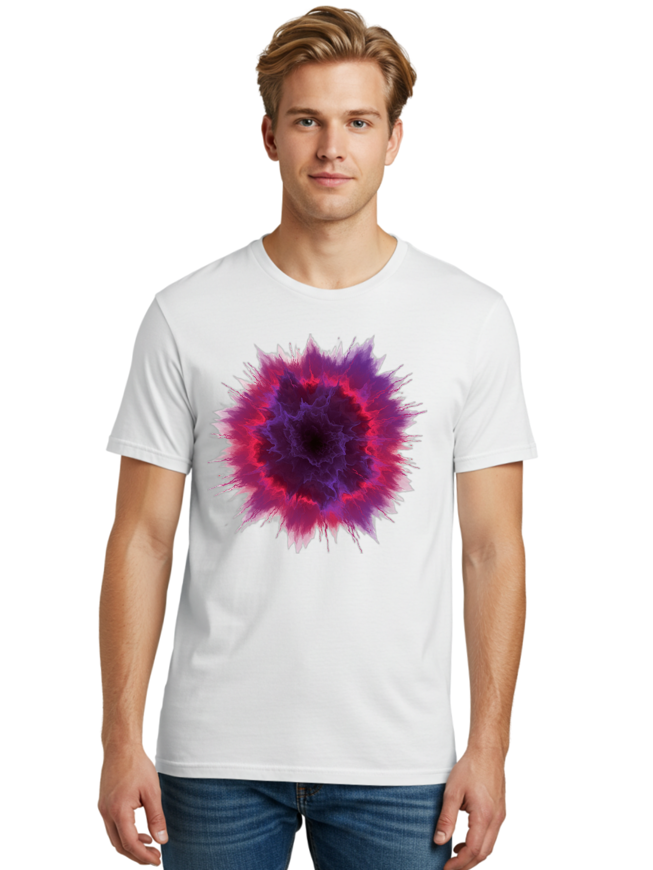 Purple-Explosive-Bloom Men'S Graphic Tee, 100% Cotton, Comfortable Casual Summer Wear, Machine Washable, Vintage Camera, Old Camera, Antique Camera, Black Camera, Classic Photography, Photography Equipment, Nostalgic Device, Film Camera, Bal183