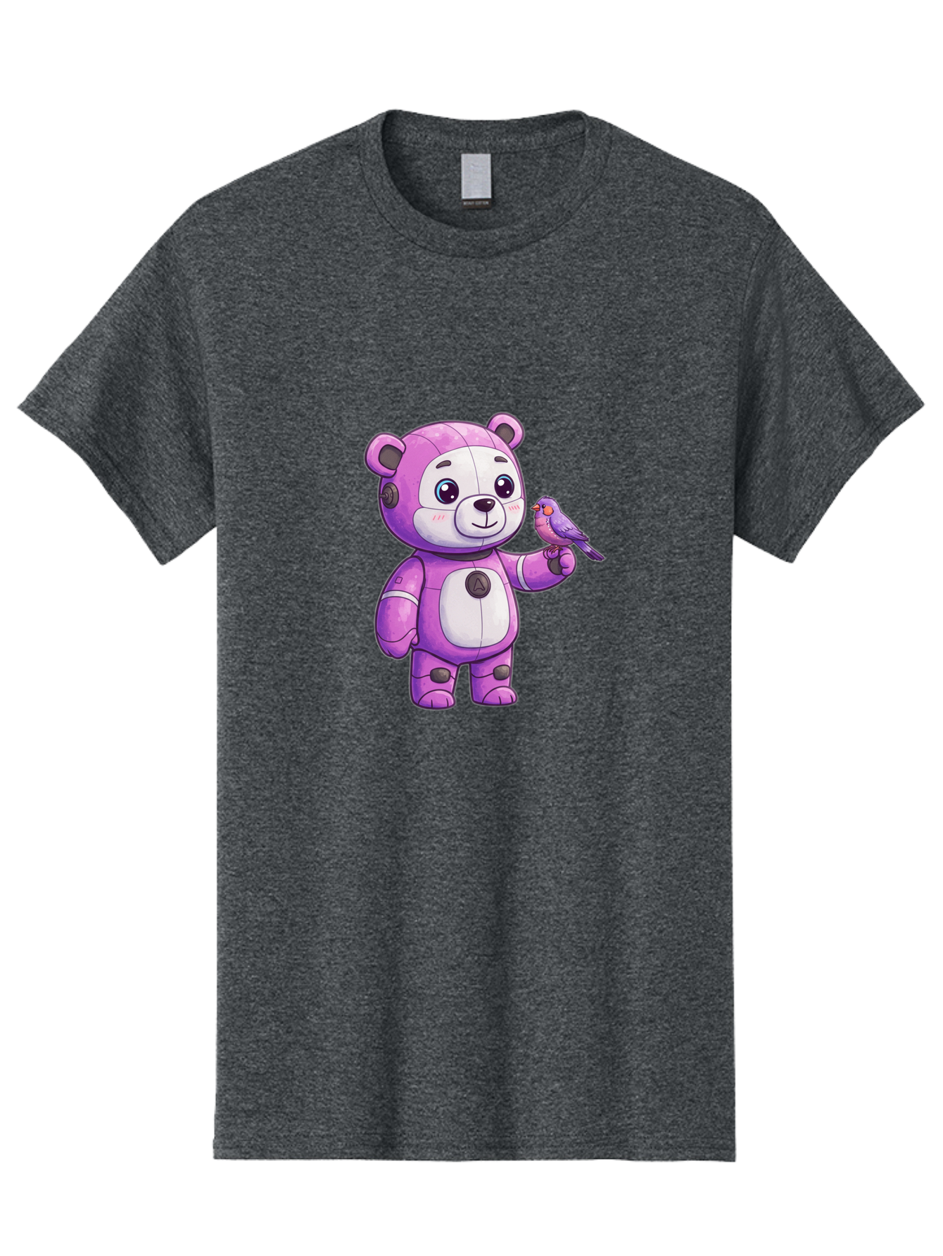 Purple-Robot-Bear Men'S Graphic Tee, 100% Cotton, Comfortable Casual Summer Wear, Machine Washable, Vintage Camera, Old Camera, Antique Camera, Black Camera, Classic Photography, Photography Equipment, Nostalgic Device, Film Camera, Camera Art Bal188