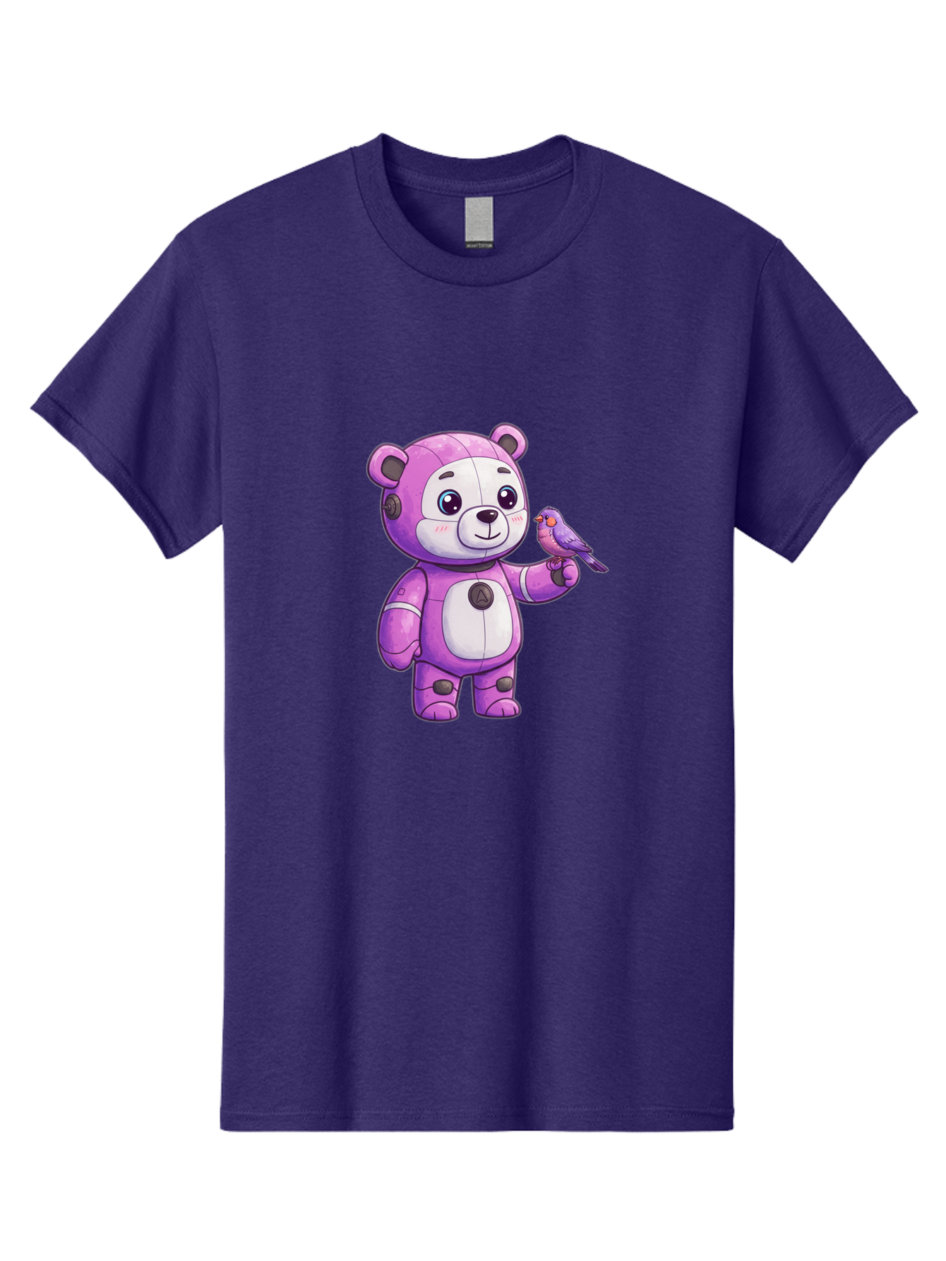 Purple-Robot-Bear Men'S Graphic Tee, 100% Cotton, Comfortable Casual Summer Wear, Machine Washable, Vintage Camera, Old Camera, Antique Camera, Black Camera, Classic Photography, Photography Equipment, Nostalgic Device, Film Camera, Camera Art Bal188