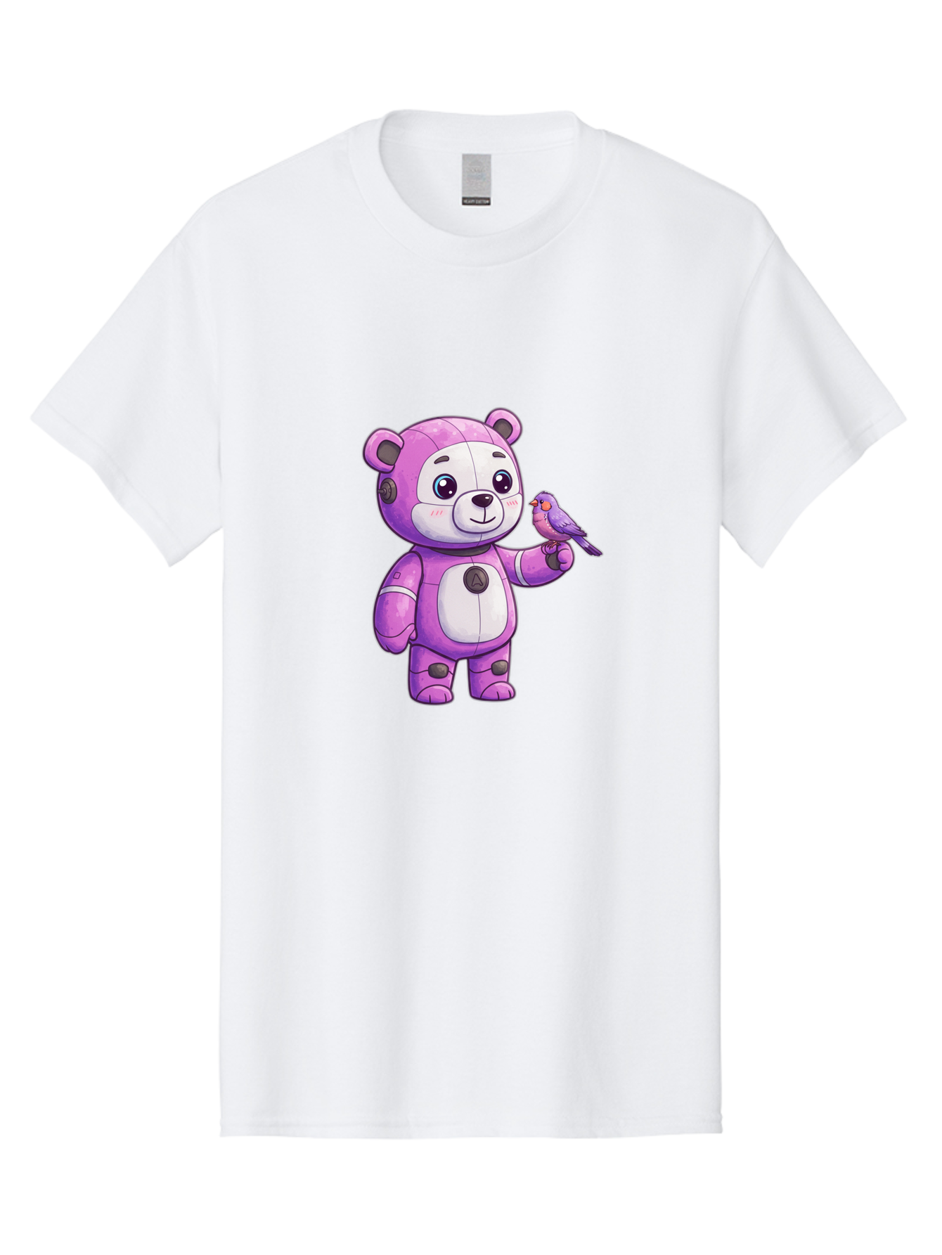 Purple-Robot-Bear Men'S Graphic Tee, 100% Cotton, Comfortable Casual Summer Wear, Machine Washable, Vintage Camera, Old Camera, Antique Camera, Black Camera, Classic Photography, Photography Equipment, Nostalgic Device, Film Camera, Camera Art Bal188