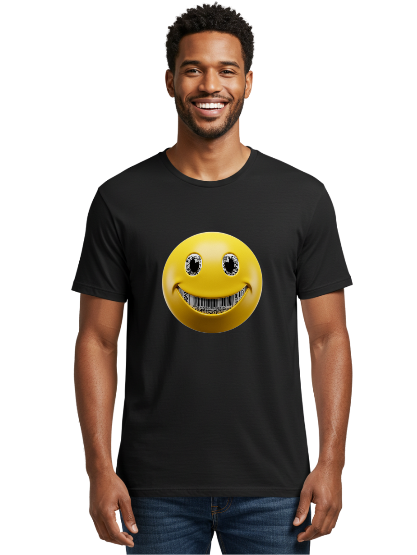 Qr-Code-Smiley Men'S Graphic Tee, 100% Cotton, Comfortable Casual Summer Wear, Machine Washable, Vintage Camera, Old Camera, Antique Camera, Black Camera, Classic Photography, Photography Equipment, Nostalgic Device, Film Camera, Camera Art Bal192