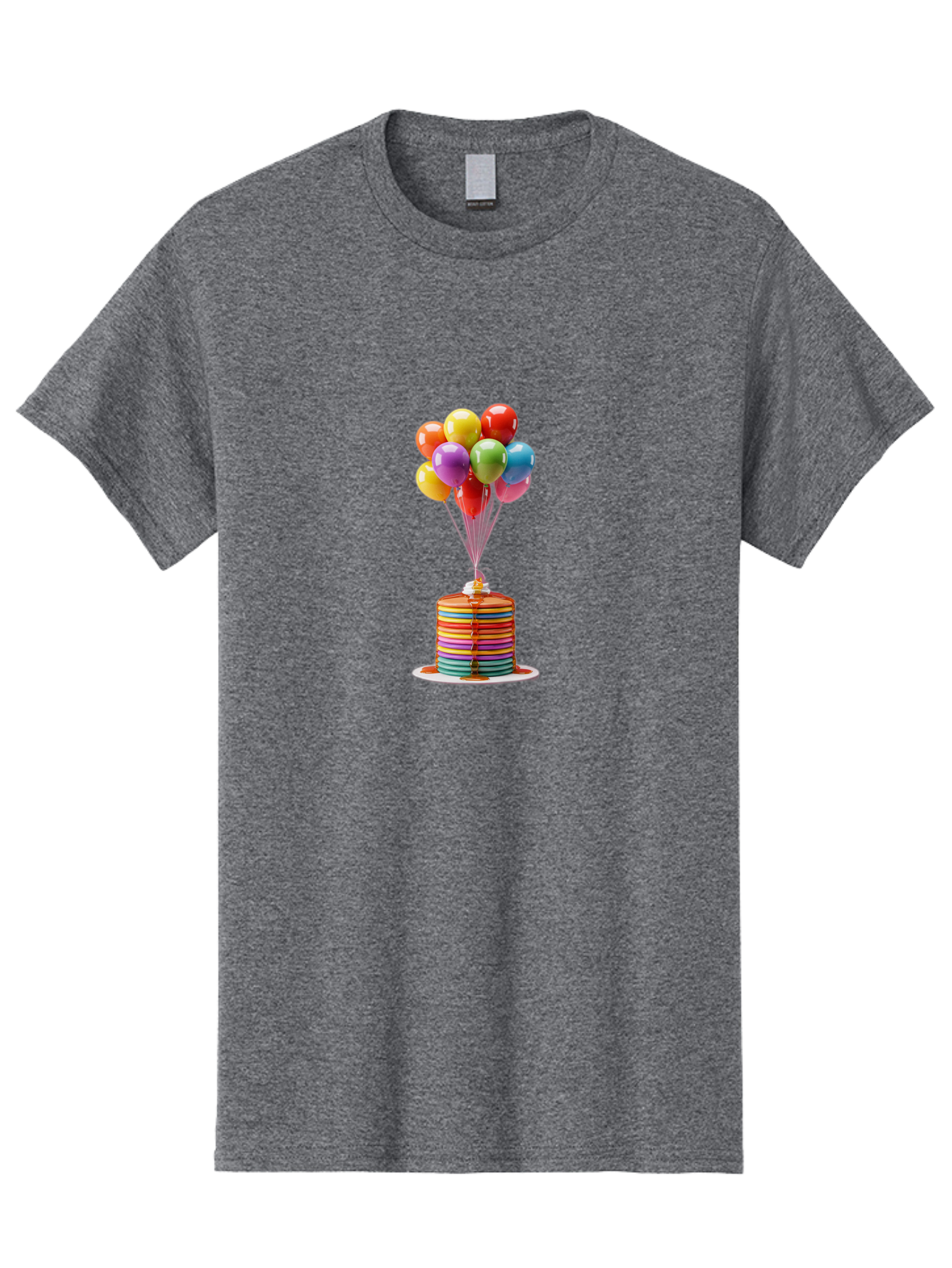 Rainbow-Cake-With-Balloons Men'S Graphic Tee, 100% Cotton, Comfortable Casual Summer Wear, Machine Washable, Vintage Camera, Old Camera, Antique Camera, Black Camera, Classic Photography, Photography Equipment, Nostalgic Device, Film Camera, Bal196